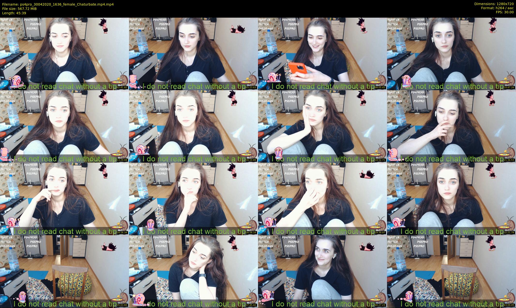 ps4pro — 46 minute Chaturbate female cam show recording, 720p, Apr 30, 2020