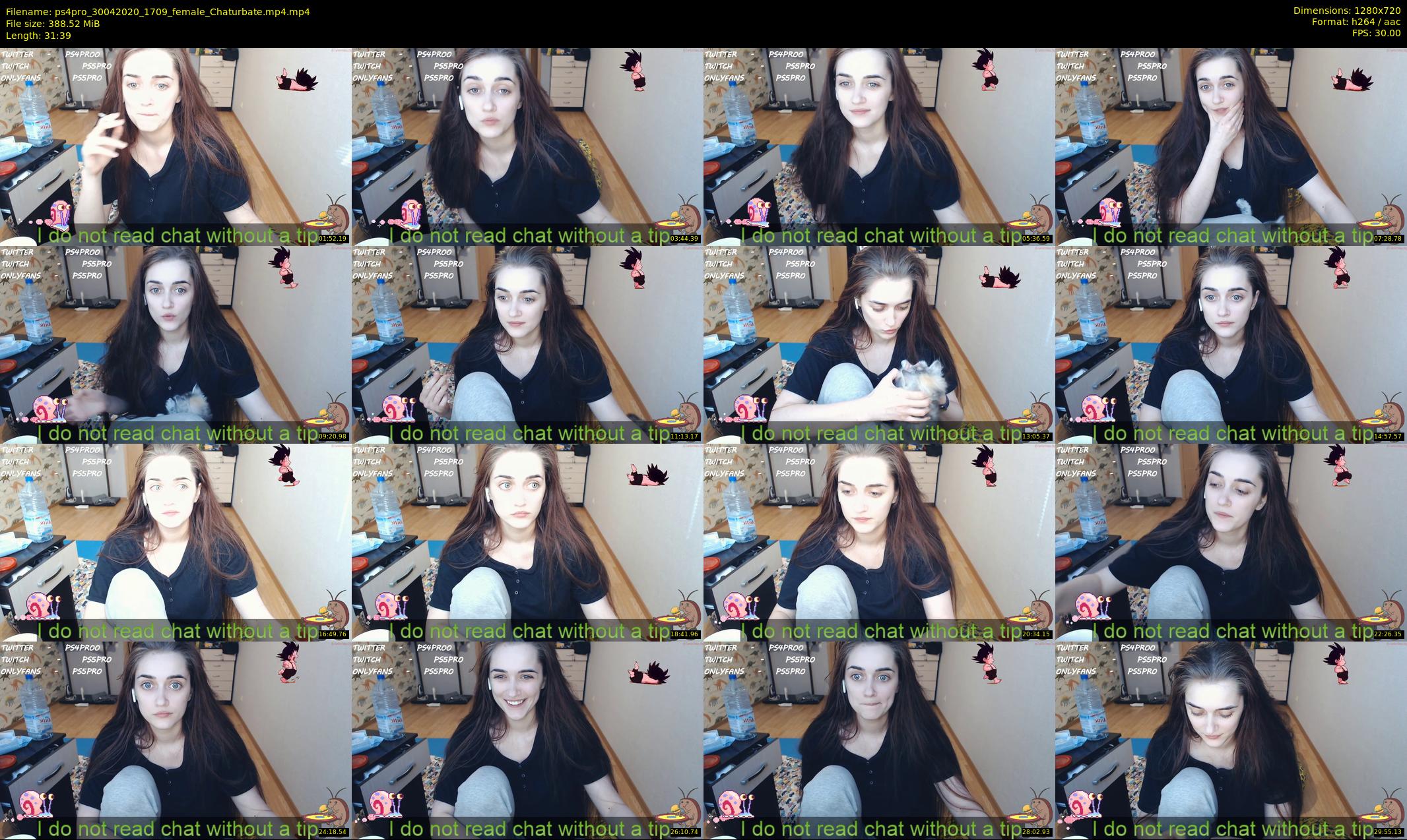 ps4pro — 32 minute Chaturbate female cam show recording, 720p, Apr 30, 2020