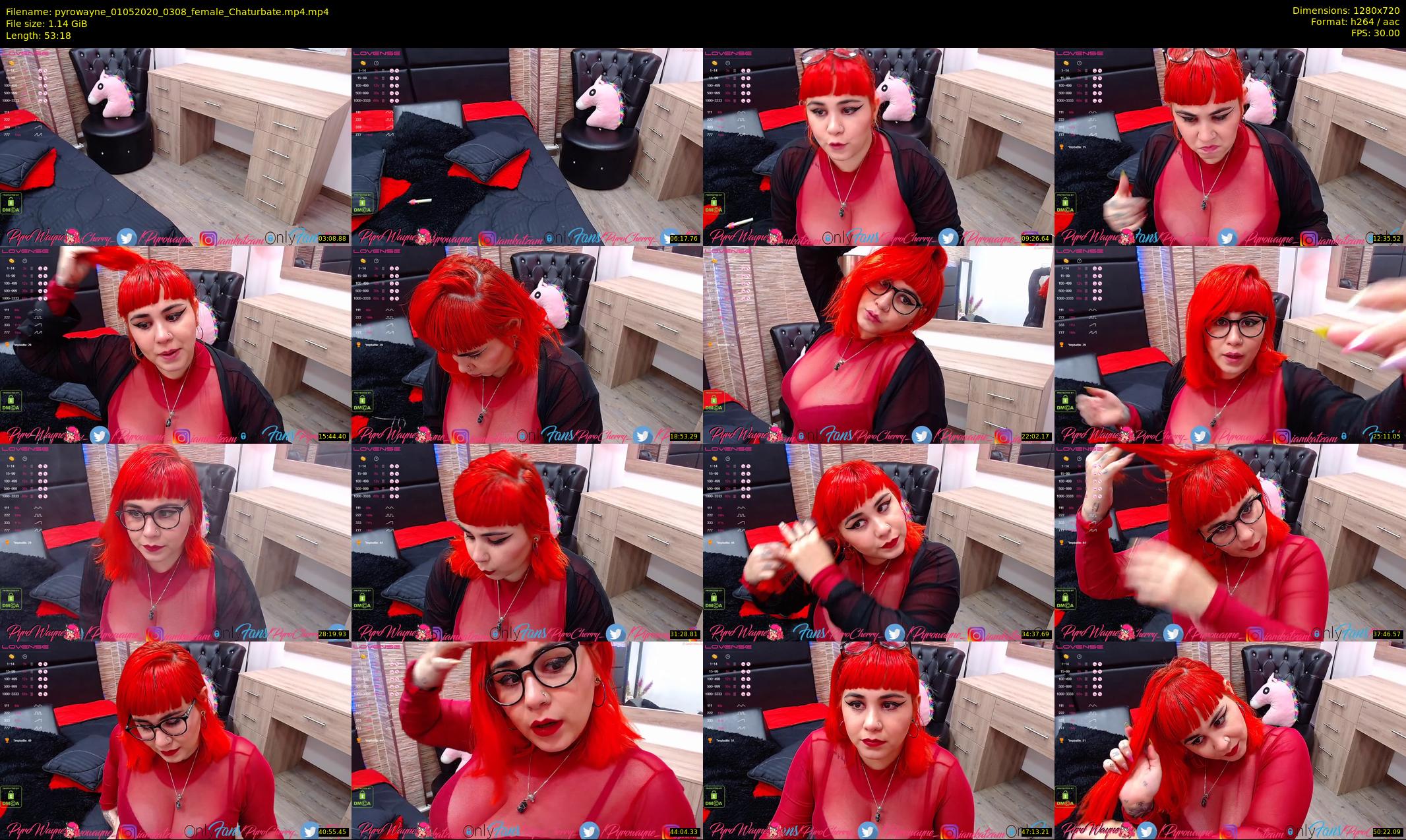 pyrowayne — 54 minute Chaturbate female cam show recording, 720p, May 1, 2020