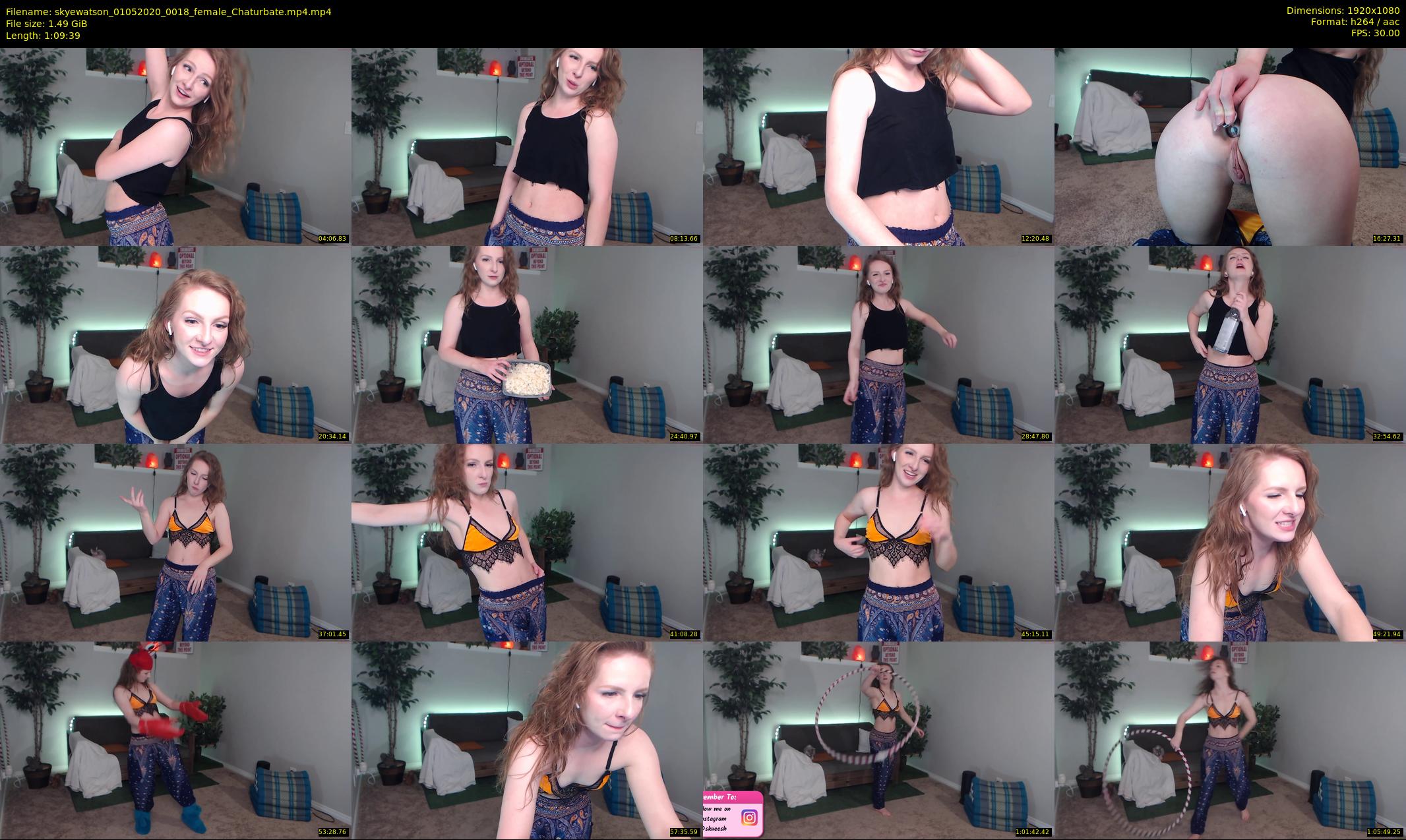 skyewatson — 70 minute Chaturbate female cam show recording, 1080p, May 1, 2020
