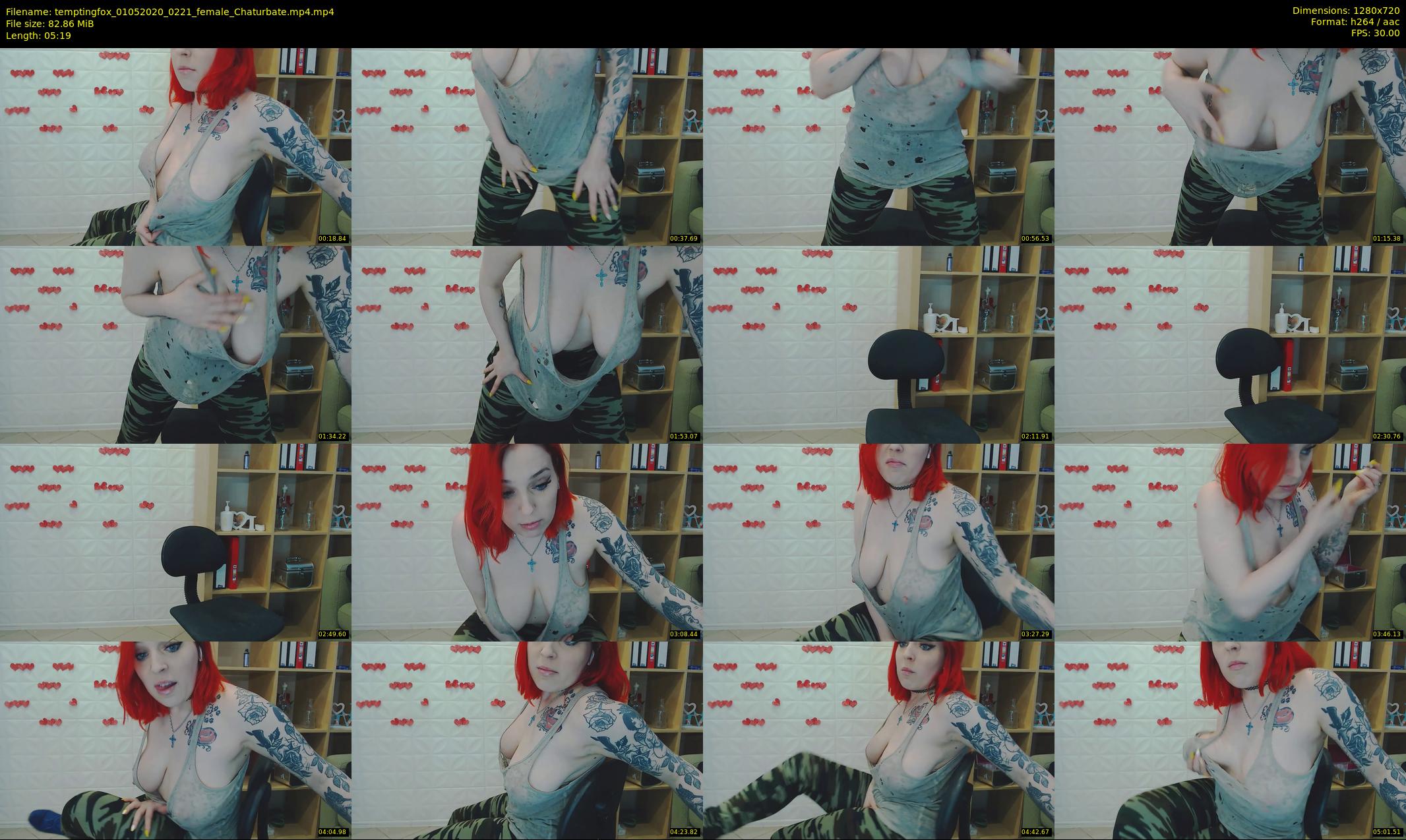 temptingfox — 6 minute Chaturbate female cam show recording, 720p, May 1, 2020