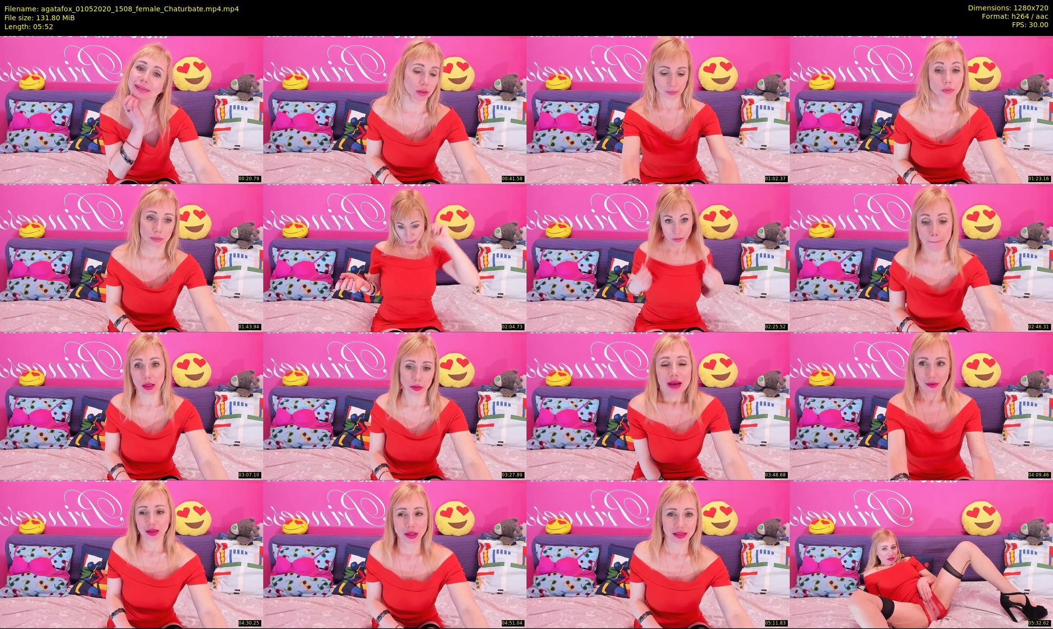 agatafox — 6 minute Chaturbate female cam show recording, 720p, May 1, 2020