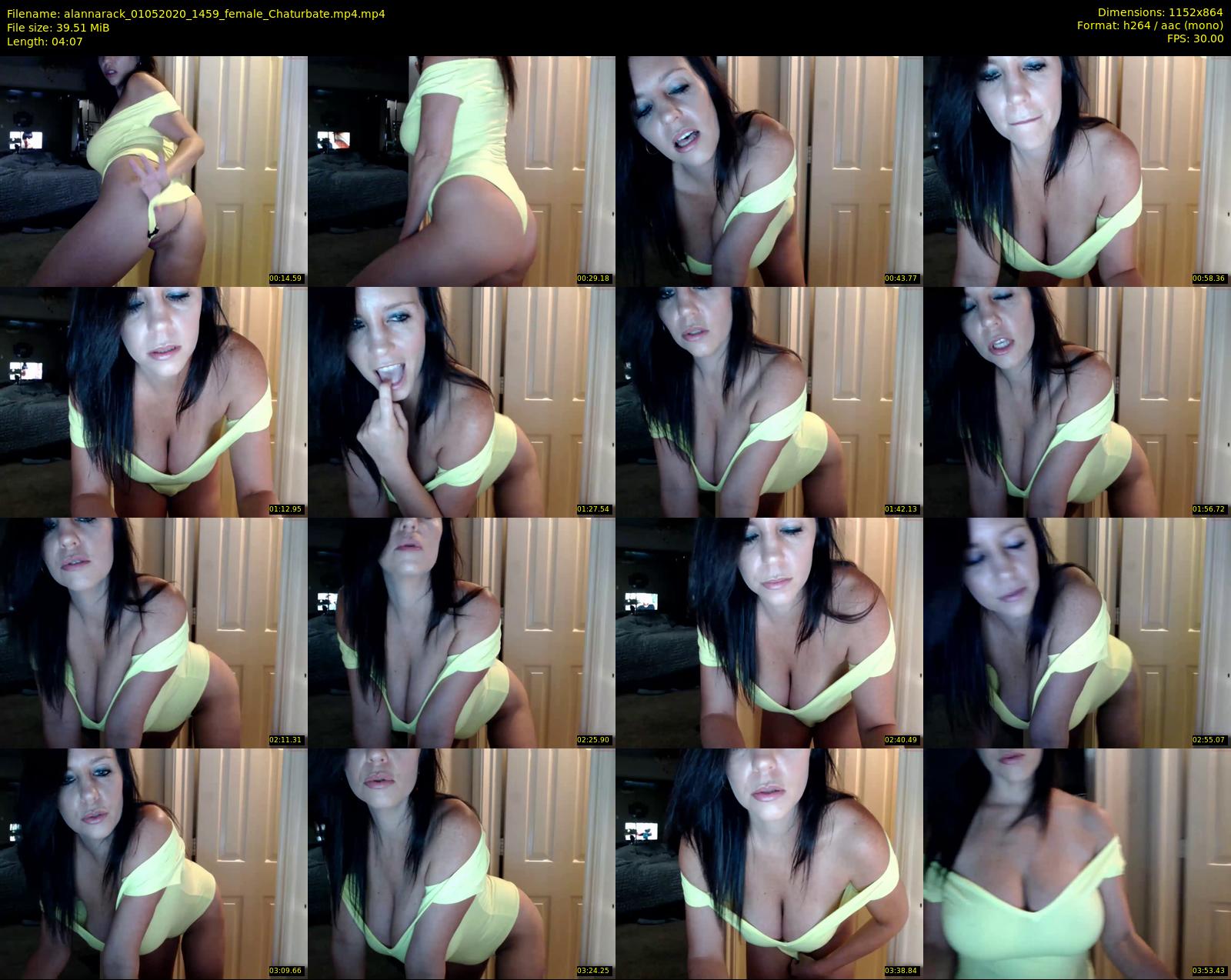 alannarack — 5 minute Chaturbate female cam show recording, 720p, May 1, 2020
