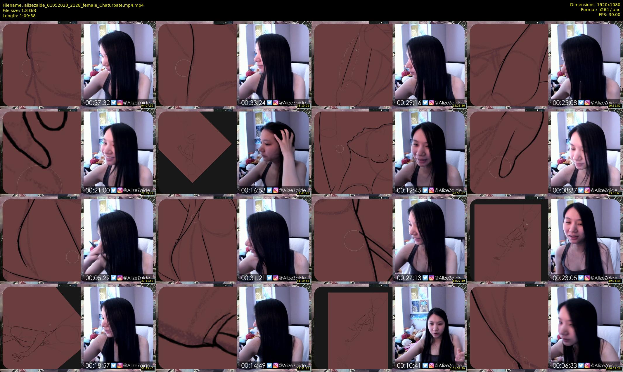 alizezaide — 70 minute Chaturbate female cam show recording, 1080p, May 1, 2020