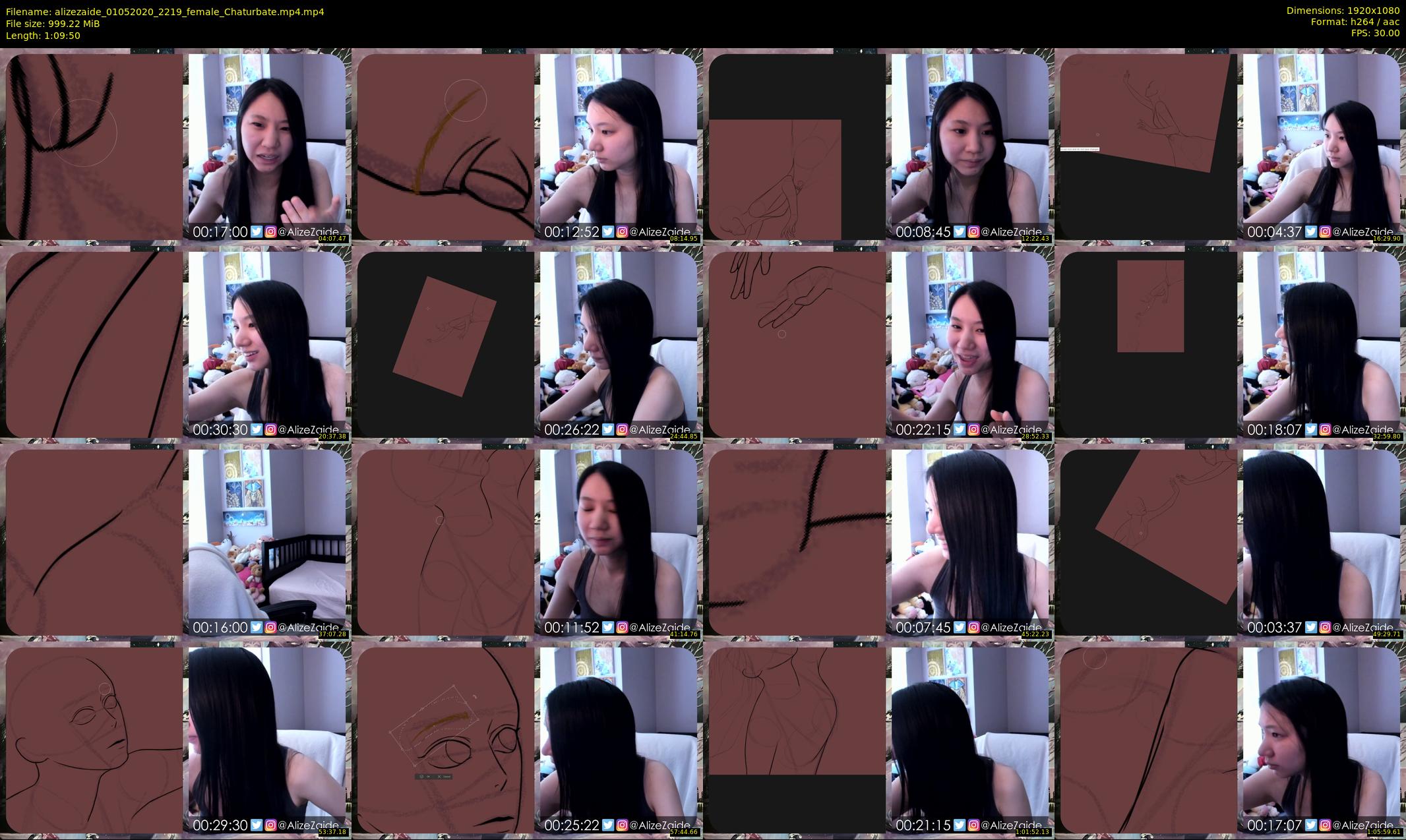 alizezaide — 70 minute Chaturbate female cam show recording, 1080p, May 1, 2020