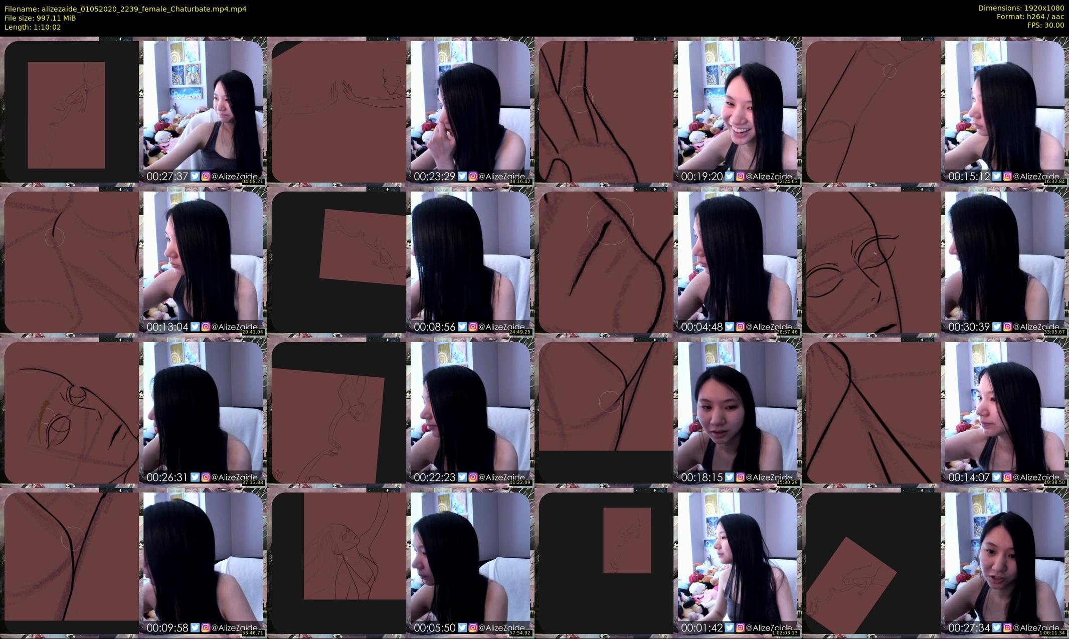 alizezaide — 71 minute Chaturbate female cam show recording, 1080p, May 1, 2020