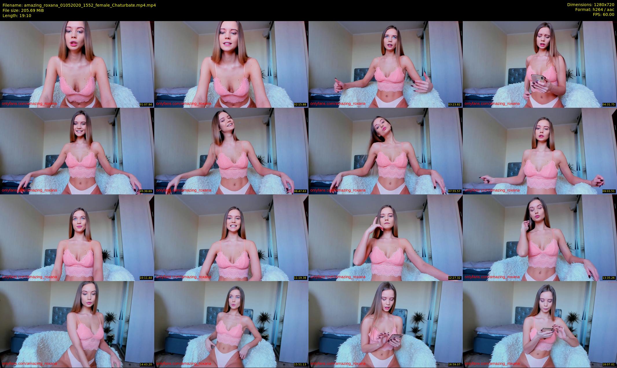 amazing_roxana — 20 minute Chaturbate female cam show recording, 720p, May 1, 2020