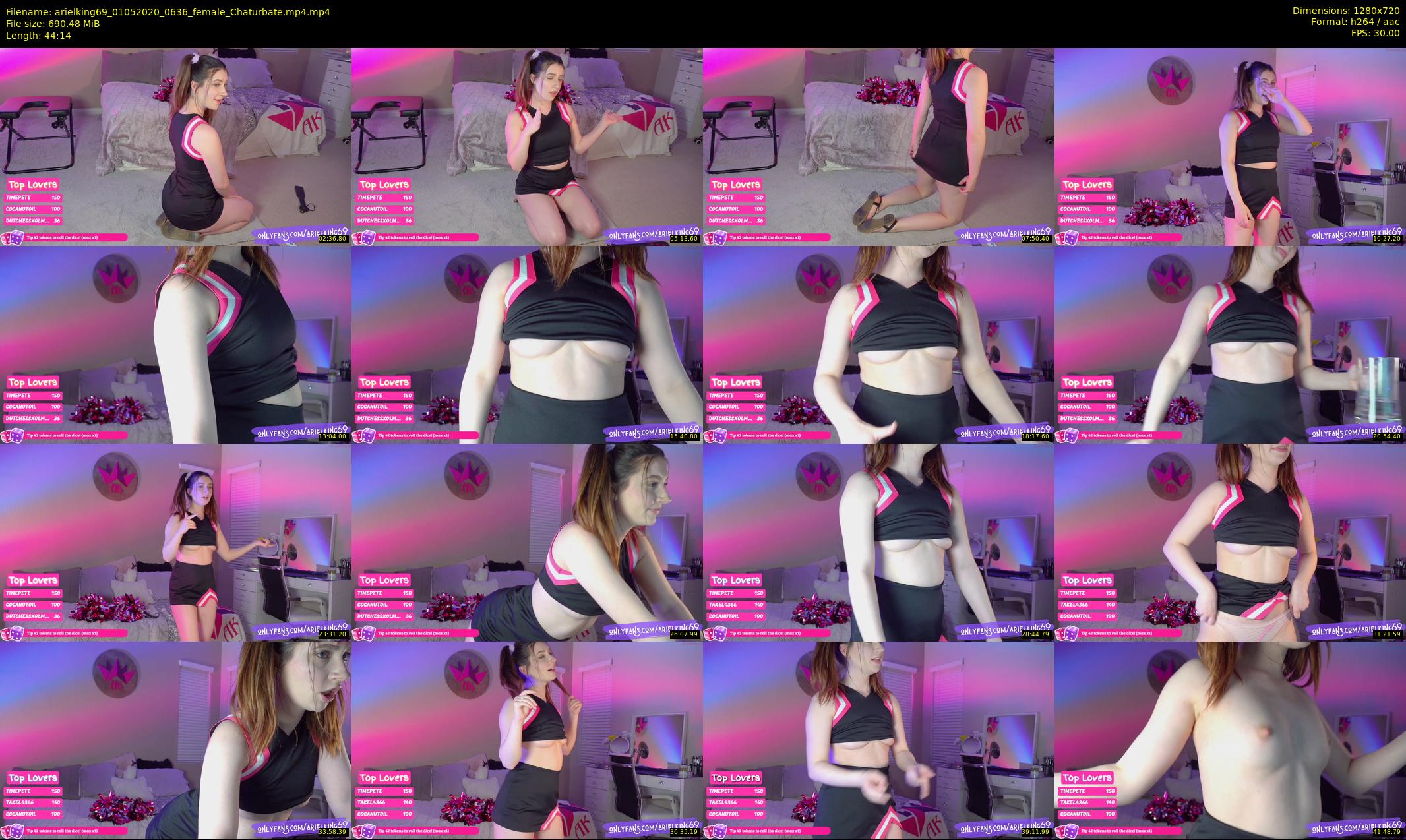 arielking69 — 45 minute Chaturbate female cam show recording, 720p, May 1, 2020