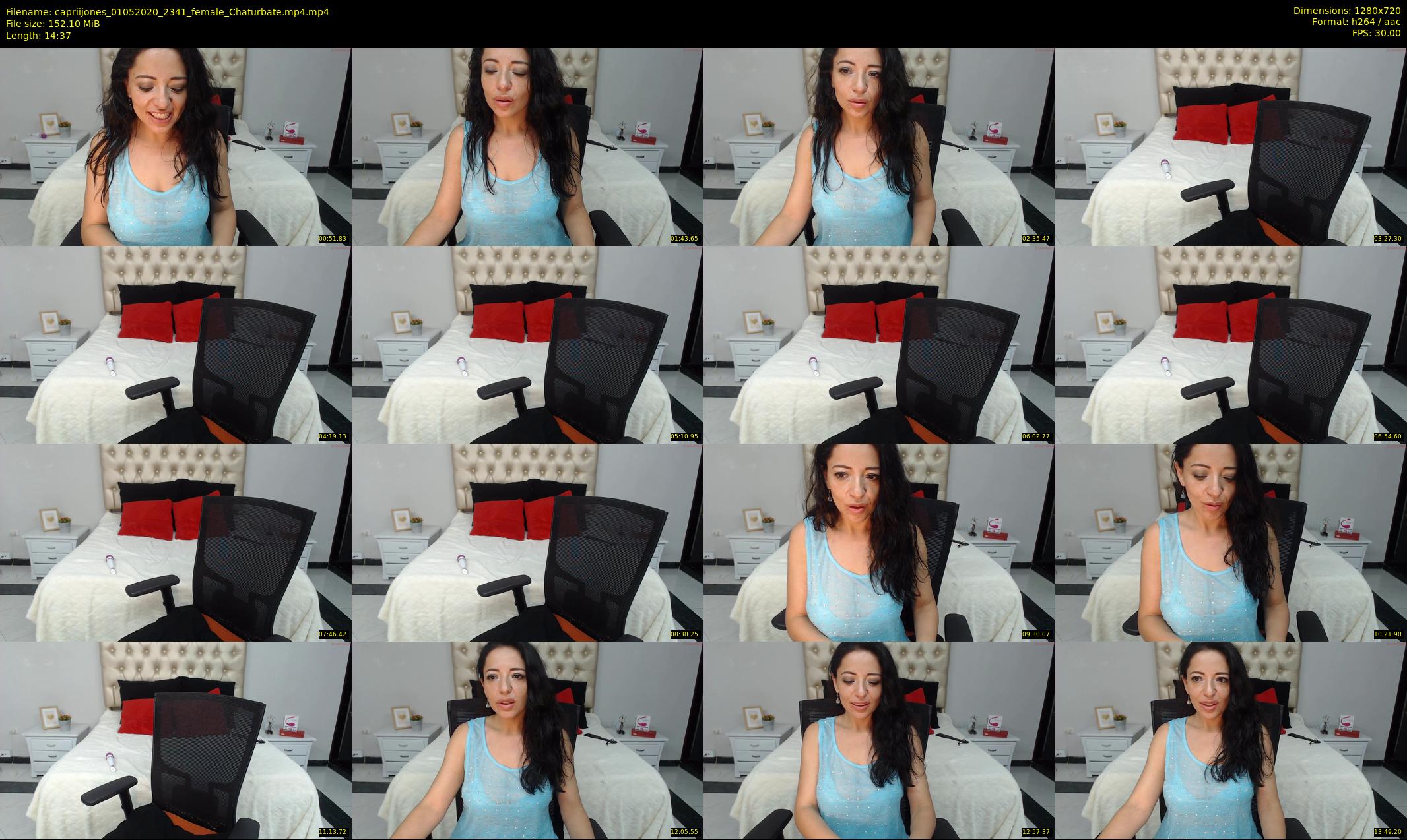 capriijones — 15 minute Chaturbate female cam show recording, 720p, May 1, 2020