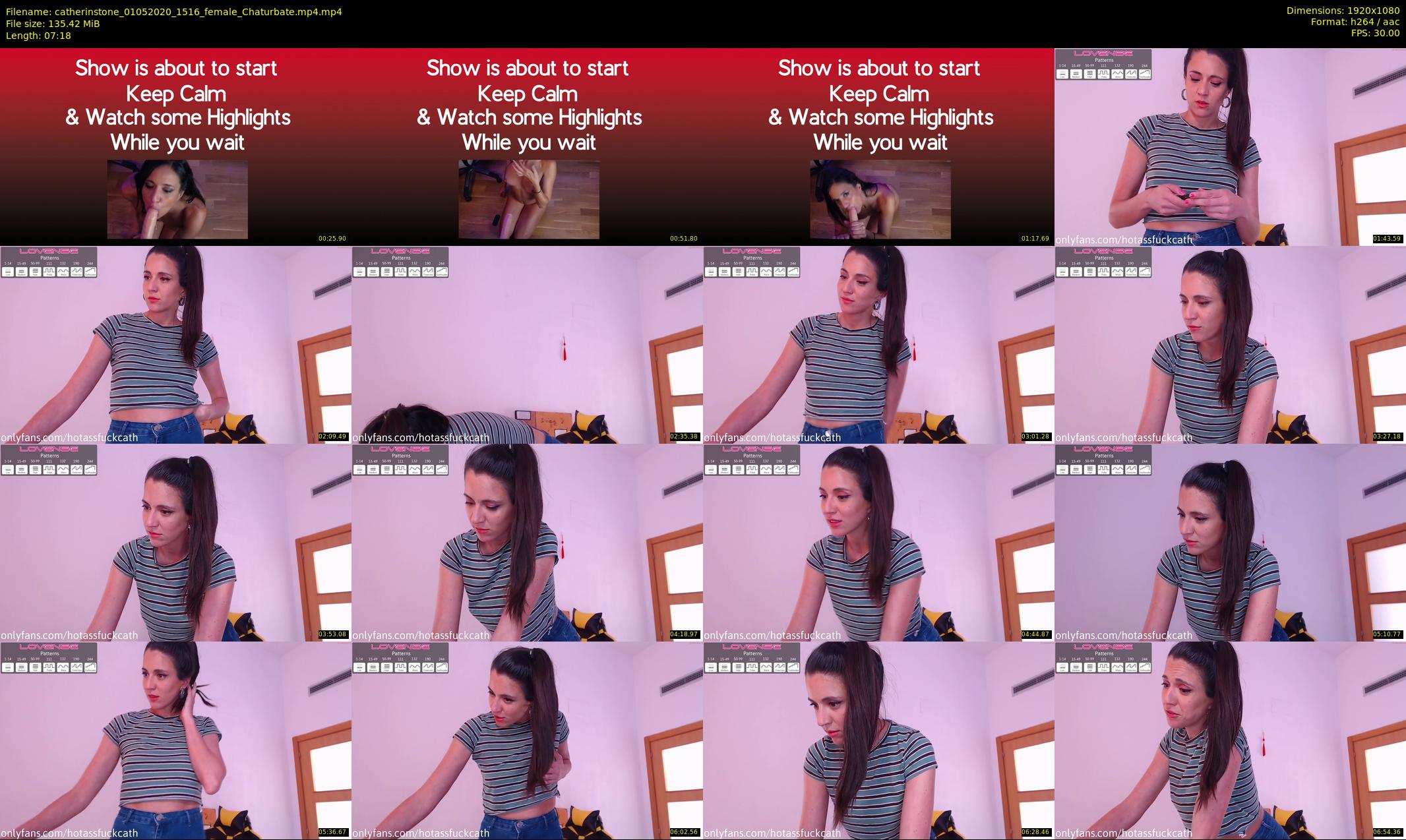 catherinstone — 8 minute Chaturbate female cam show recording, 1080p, May 1, 2020