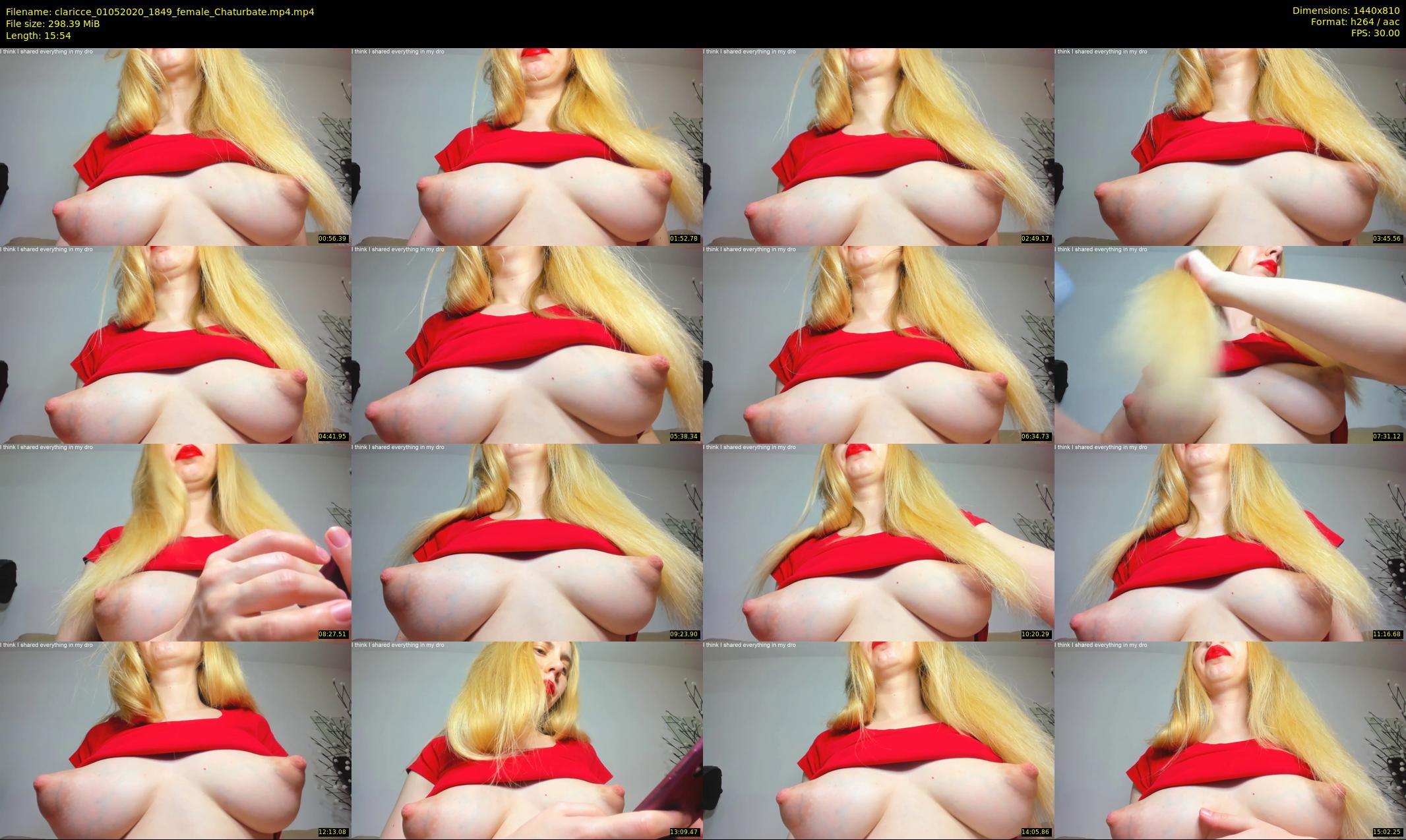 claricce — 16 minute Chaturbate female cam show recording, 720p, May 1, 2020