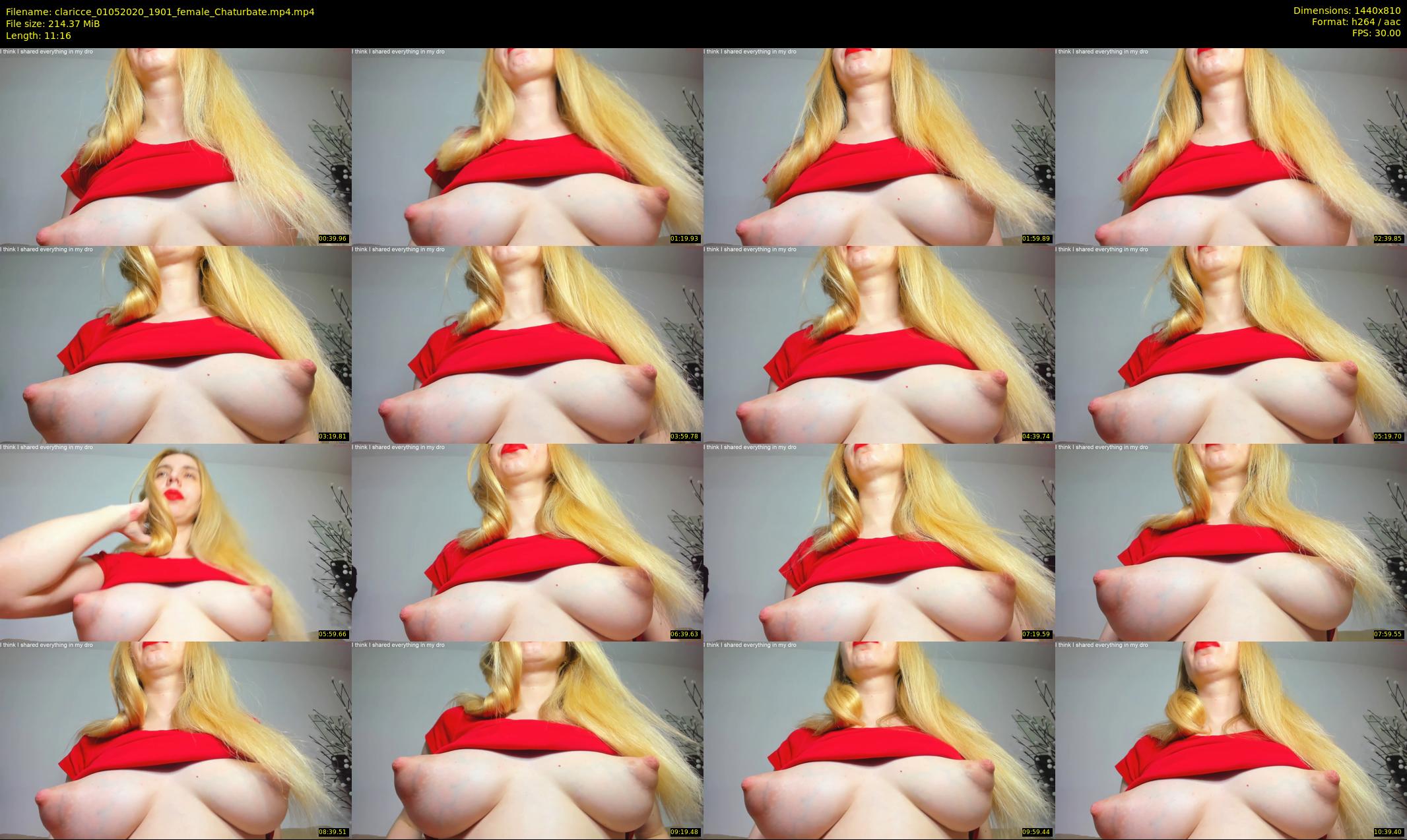 claricce — 12 minute Chaturbate female cam show recording, 720p, May 1, 2020