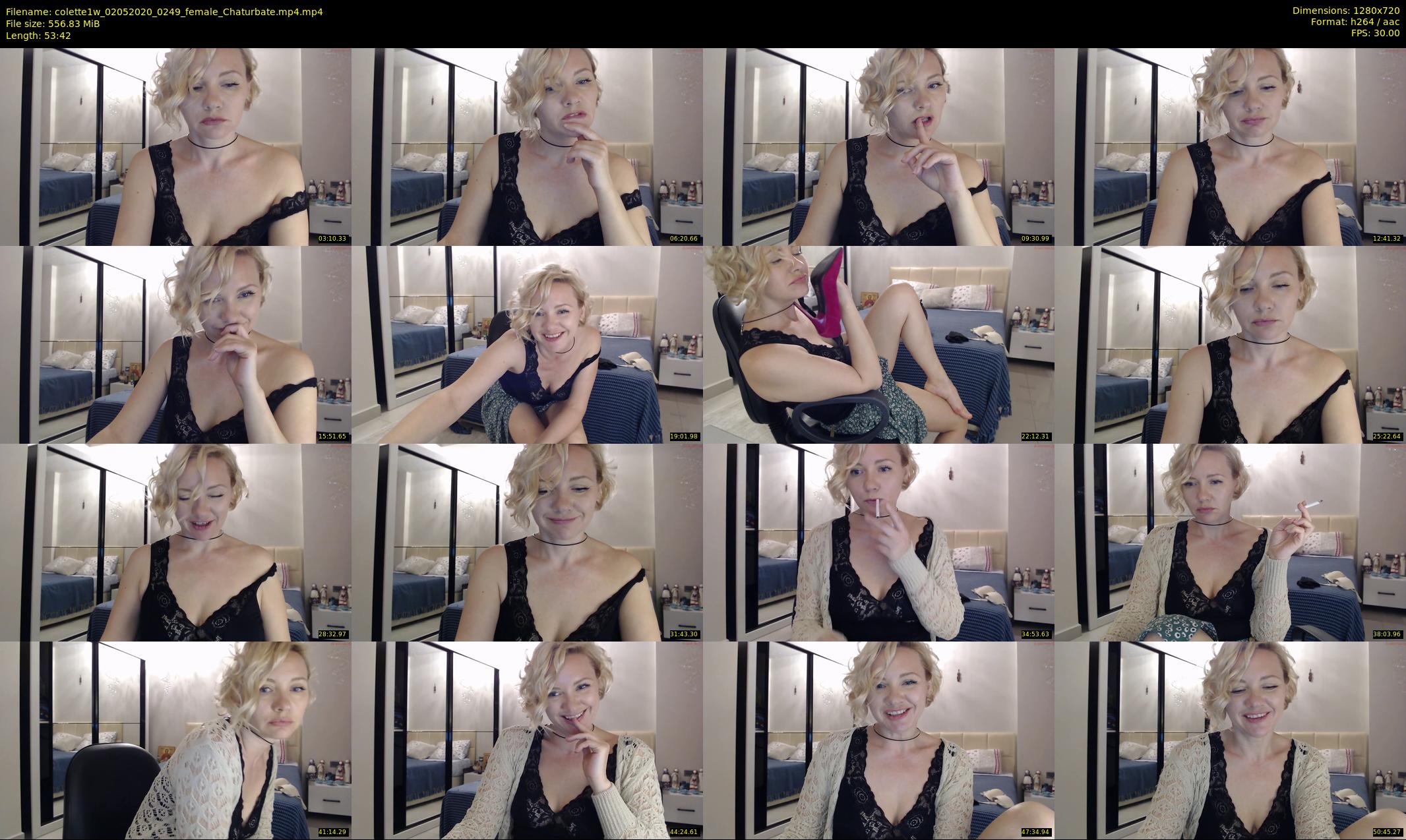 colette1w — 54 minute Chaturbate female cam show recording, 720p, May 2, 2020