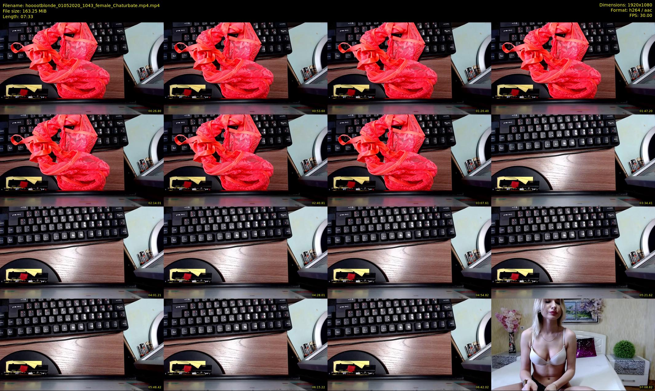 hooootblonde — 8 minute Chaturbate female cam show recording, 1080p, May 1, 2020