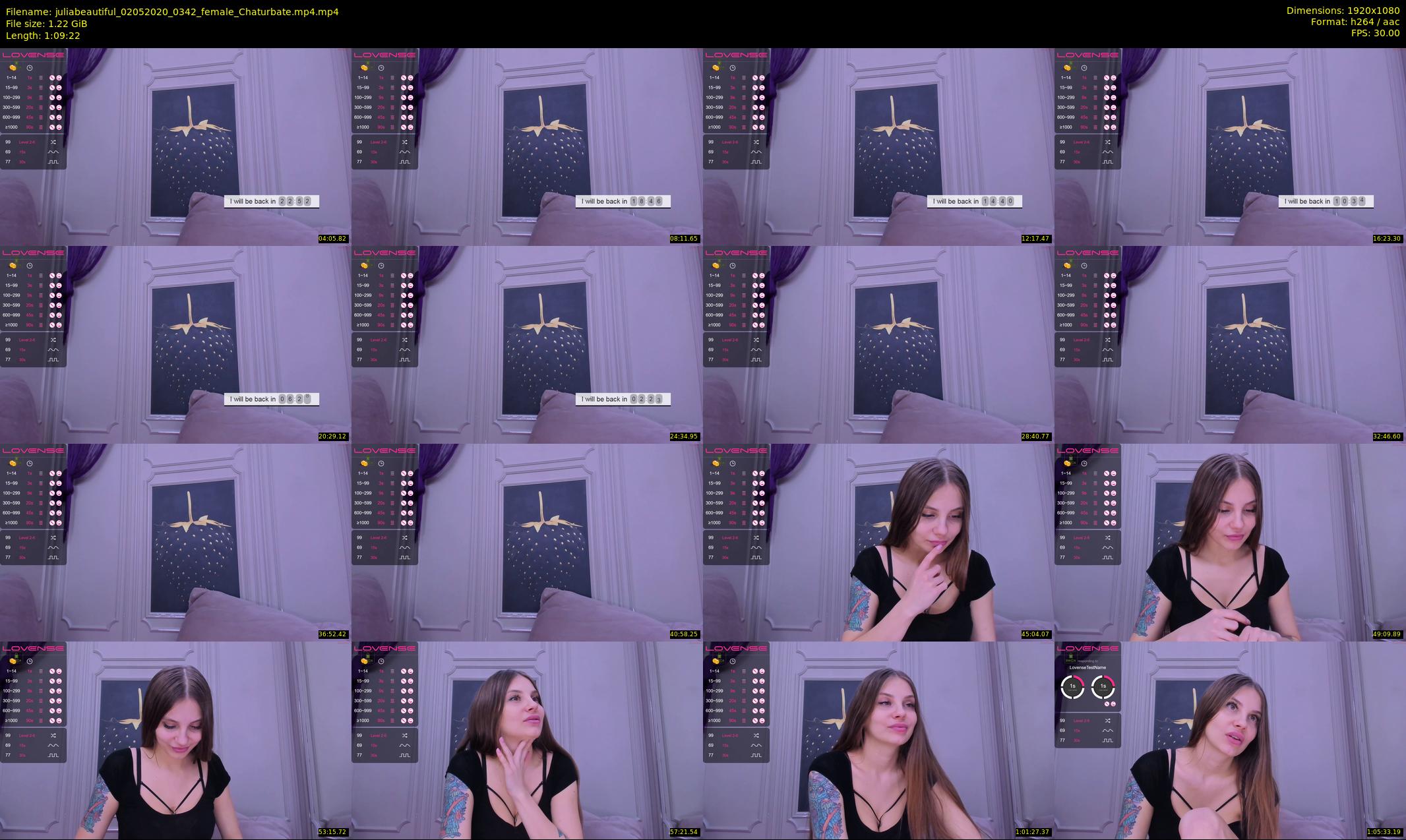 juliabeautiful — 70 minute Chaturbate female cam show recording, 1080p, May 2, 2020