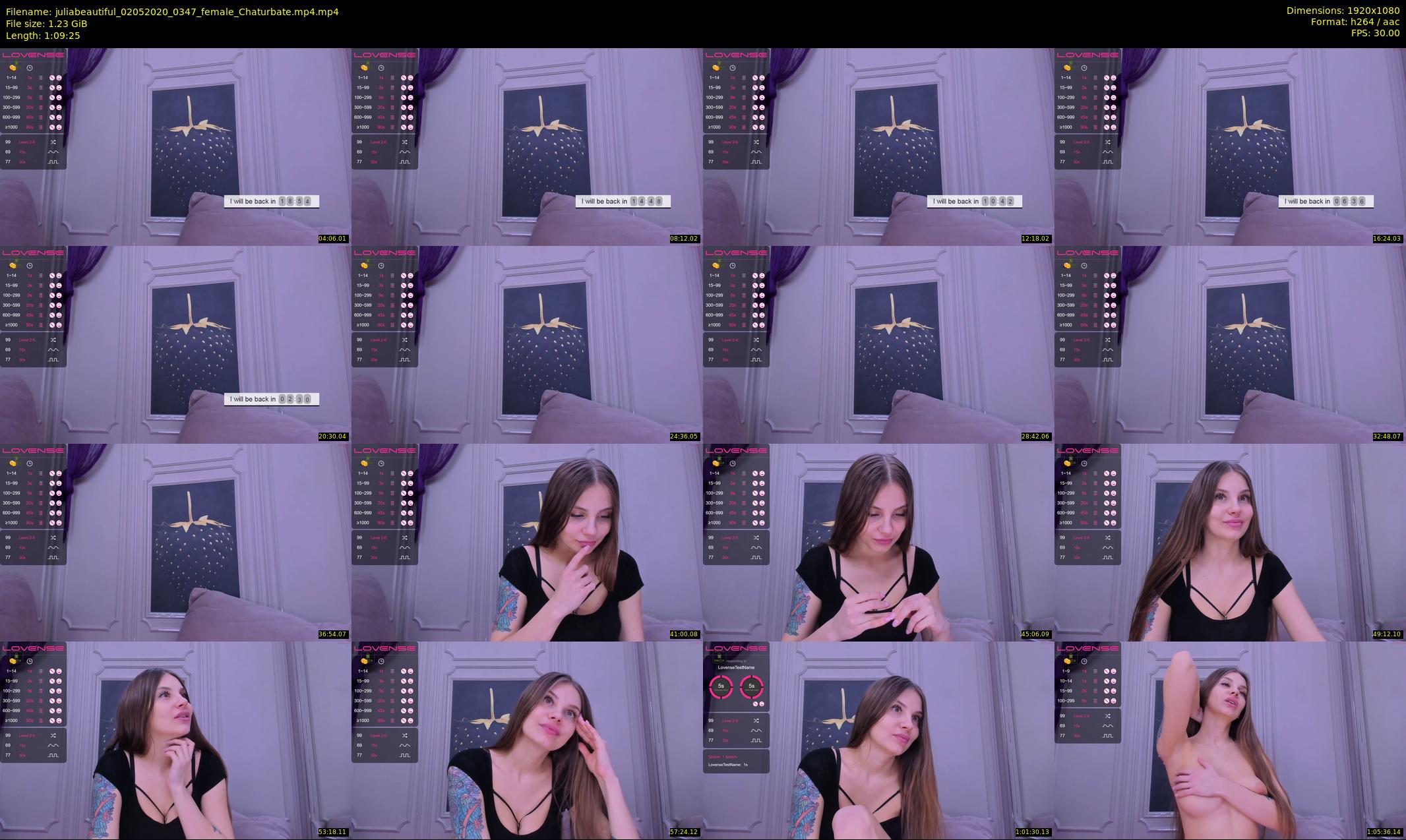 juliabeautiful — 70 minute Chaturbate female cam show recording, 1080p, May 2, 2020