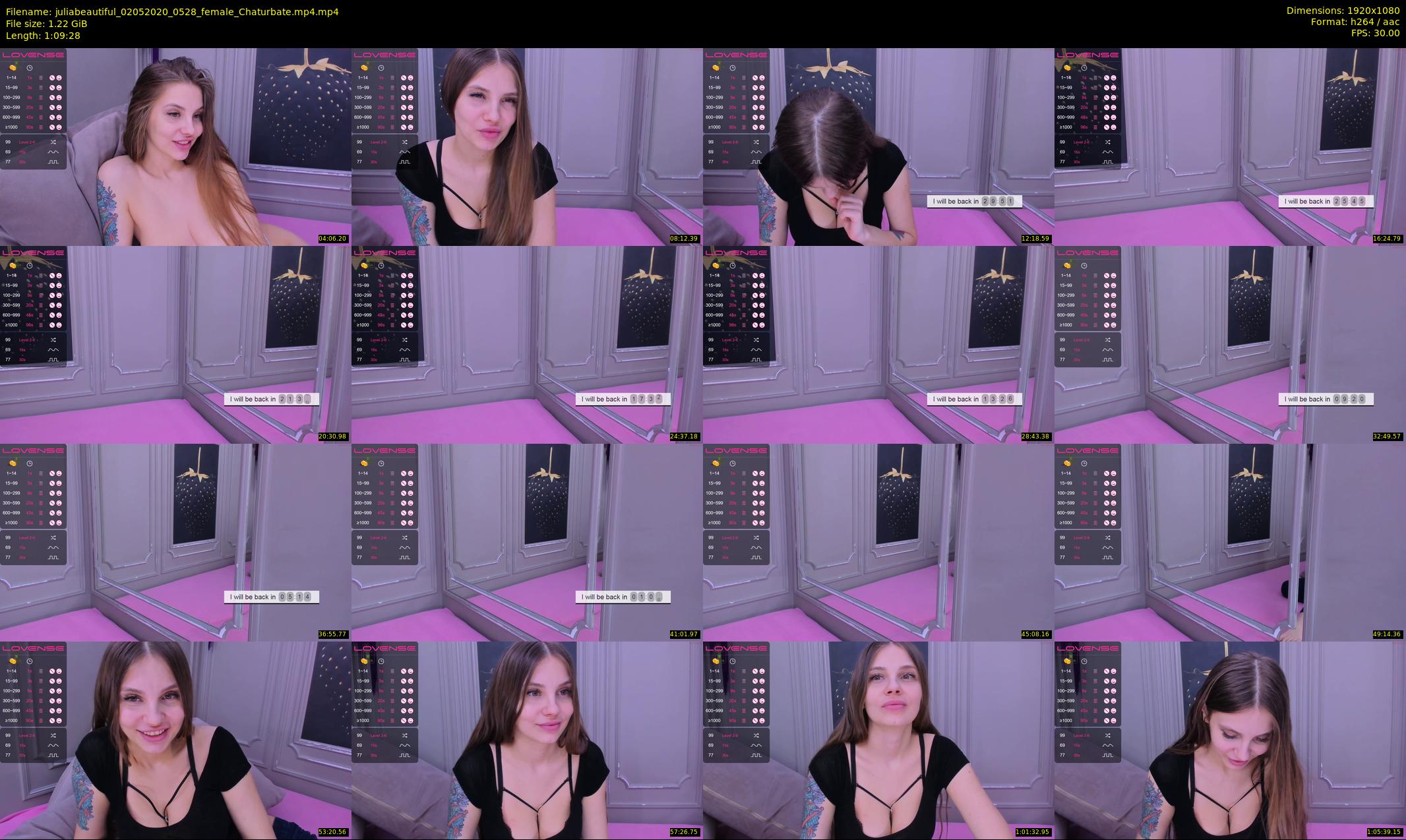 juliabeautiful — 70 minute Chaturbate female cam show recording, 1080p, May 2, 2020