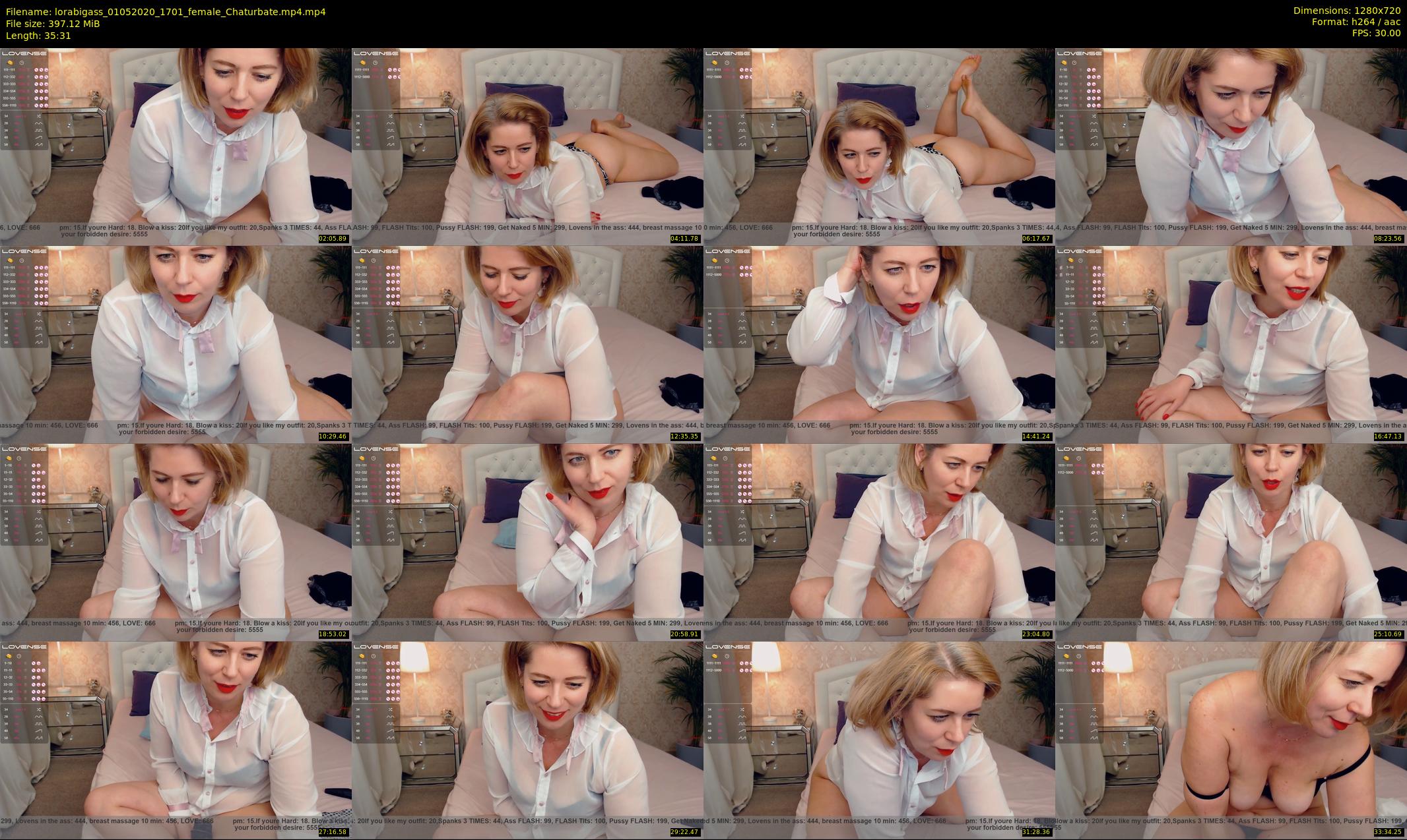 lorabigass — 36 minute Chaturbate female cam show recording, 720p, May 1, 2020