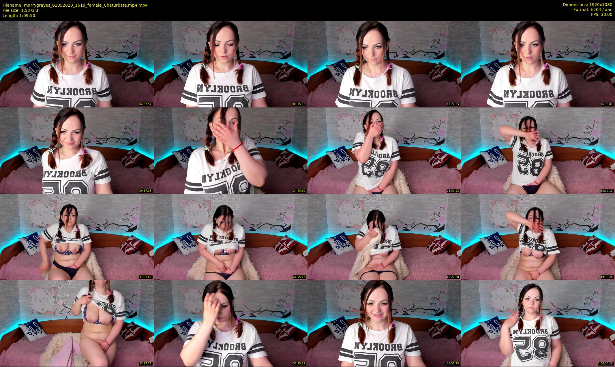 marrygrayes — 70 minute Chaturbate female cam show recording, 1080p, May 1, 2020