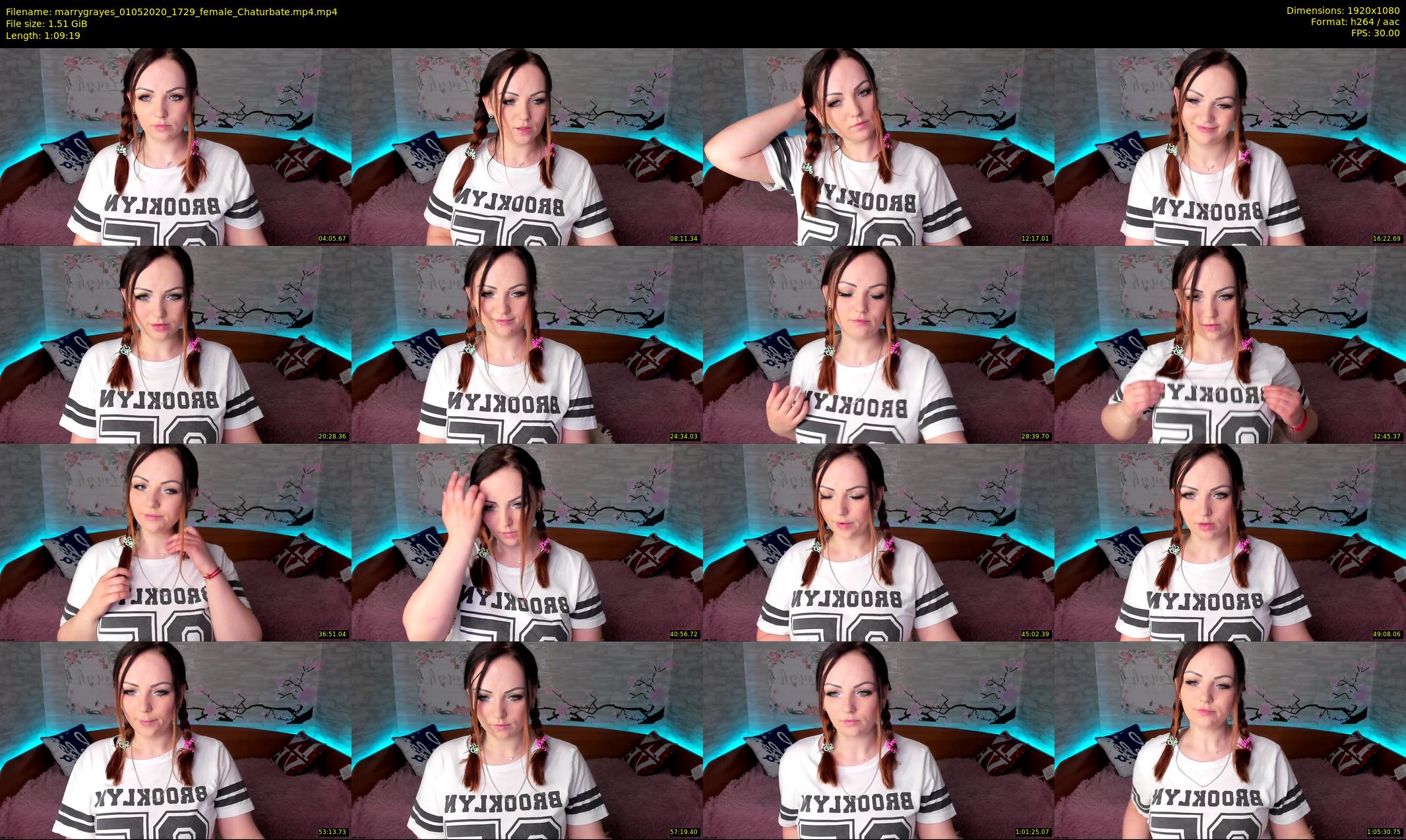 marrygrayes — 70 minute Chaturbate female cam show recording, 1080p, May 1, 2020