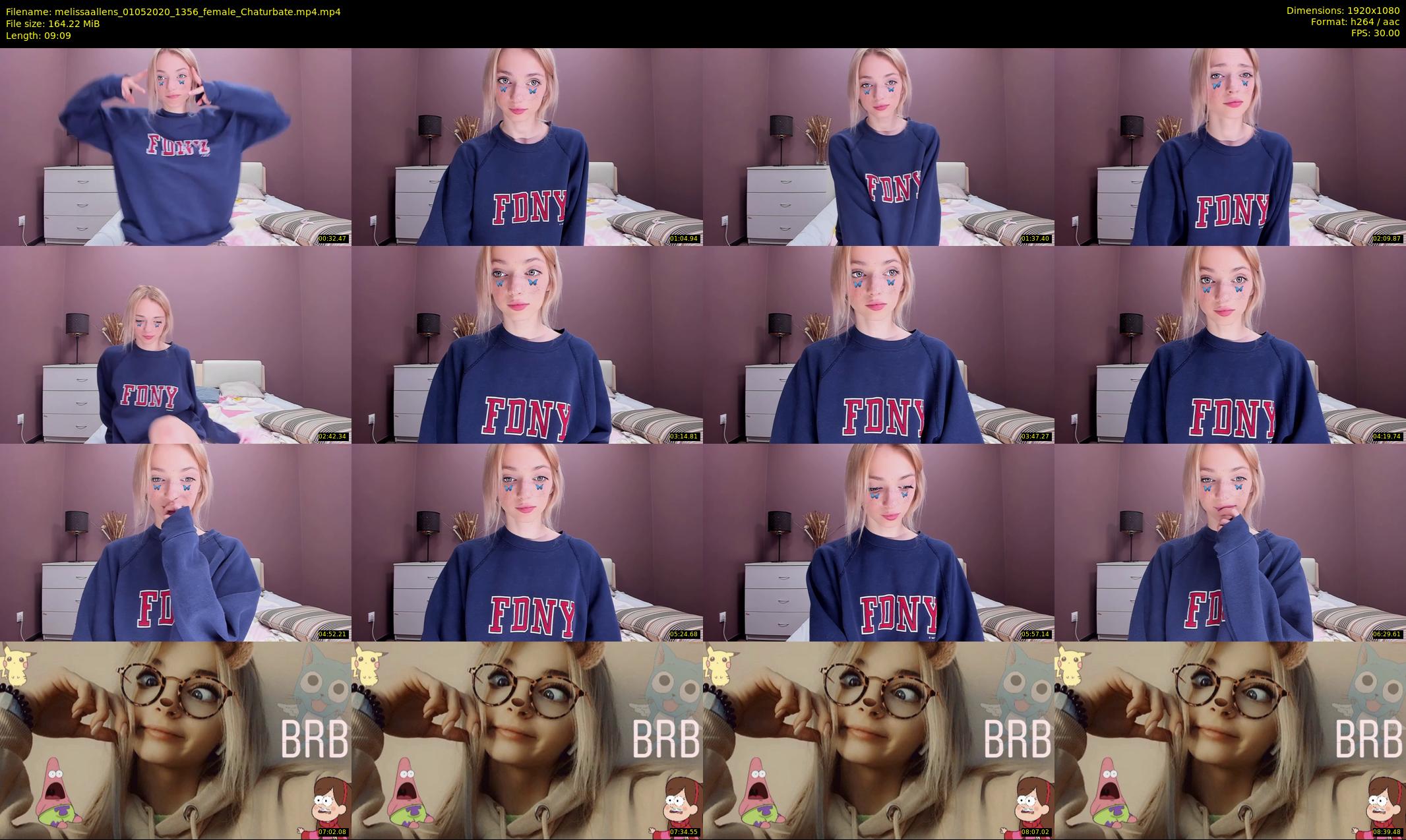 melissaallens — 10 minute Chaturbate female cam show recording, 1080p, May 1, 2020