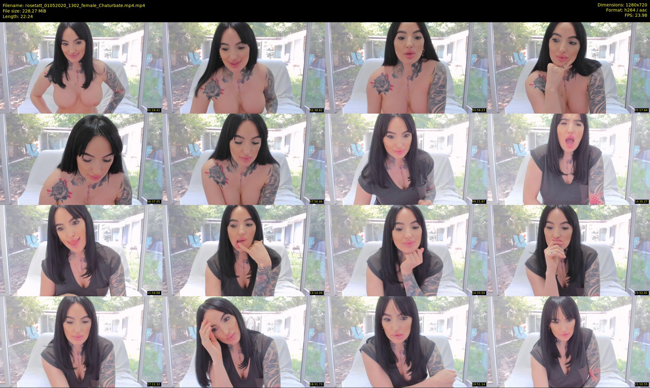 rosetatt — 23 minute Chaturbate female cam show recording, 720p, May 1, 2020