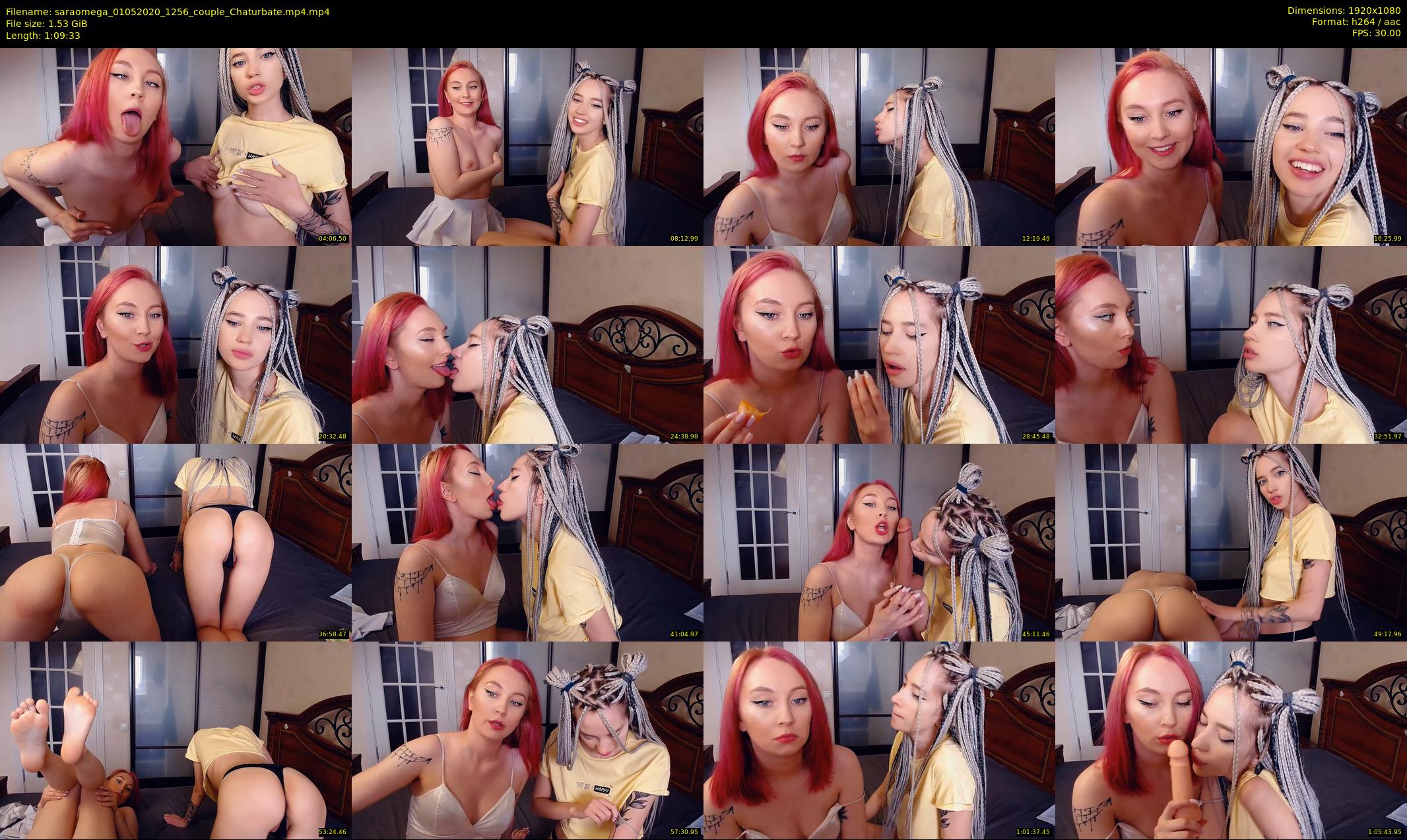 saraomega — 70 minute Chaturbate couple cam show recording, 1080p, May 1, 2020