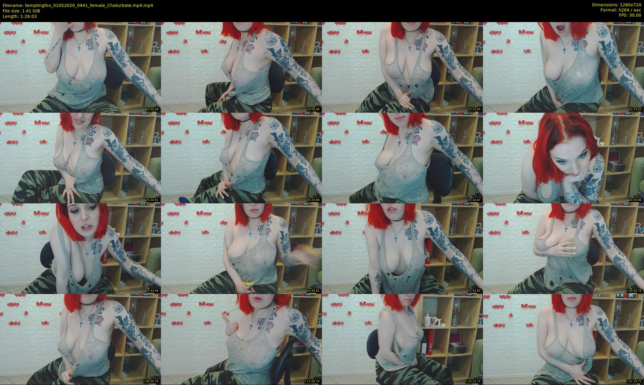 temptingfox — 87 minute Chaturbate female cam show recording, 720p, May 1, 2020