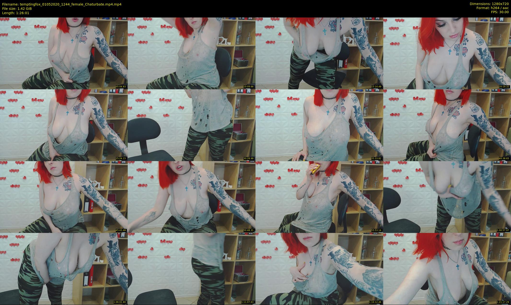 temptingfox — 87 minute Chaturbate female cam show recording, 720p, May 1, 2020