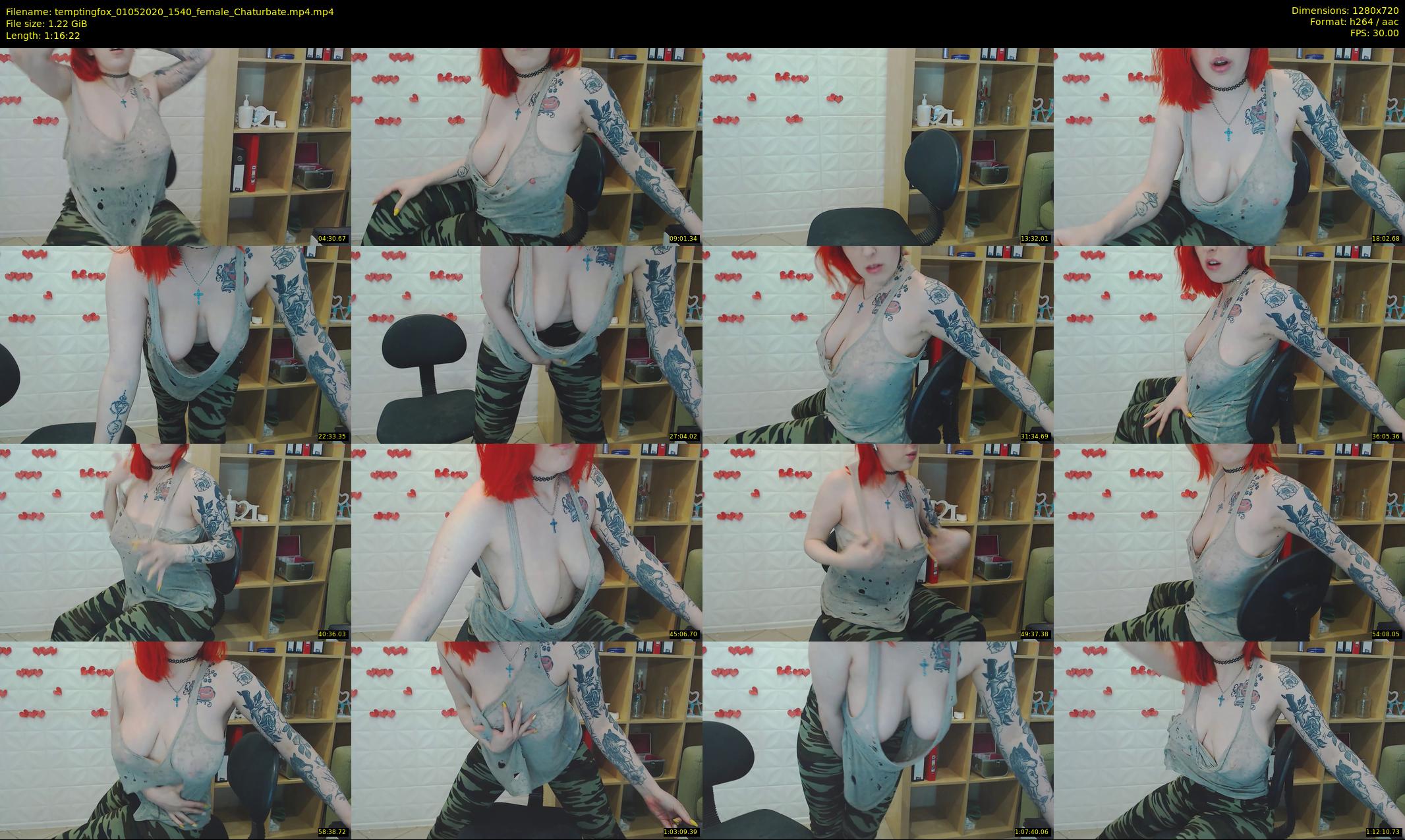 temptingfox — 77 minute Chaturbate female cam show recording, 720p, May 1, 2020