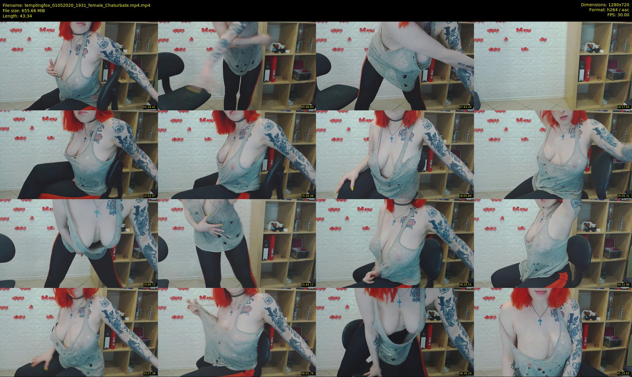 temptingfox — 44 minute Chaturbate female cam show recording, 720p, May 1, 2020