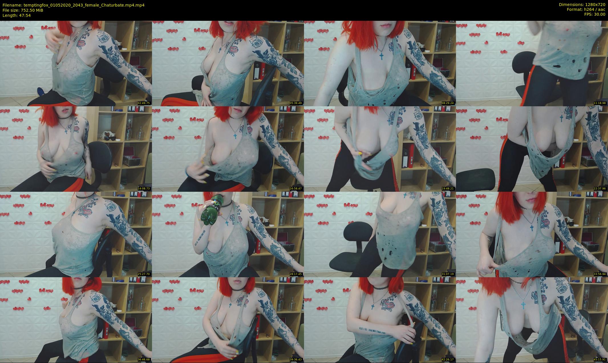 temptingfox — 48 minute Chaturbate female cam show recording, 720p, May 1, 2020