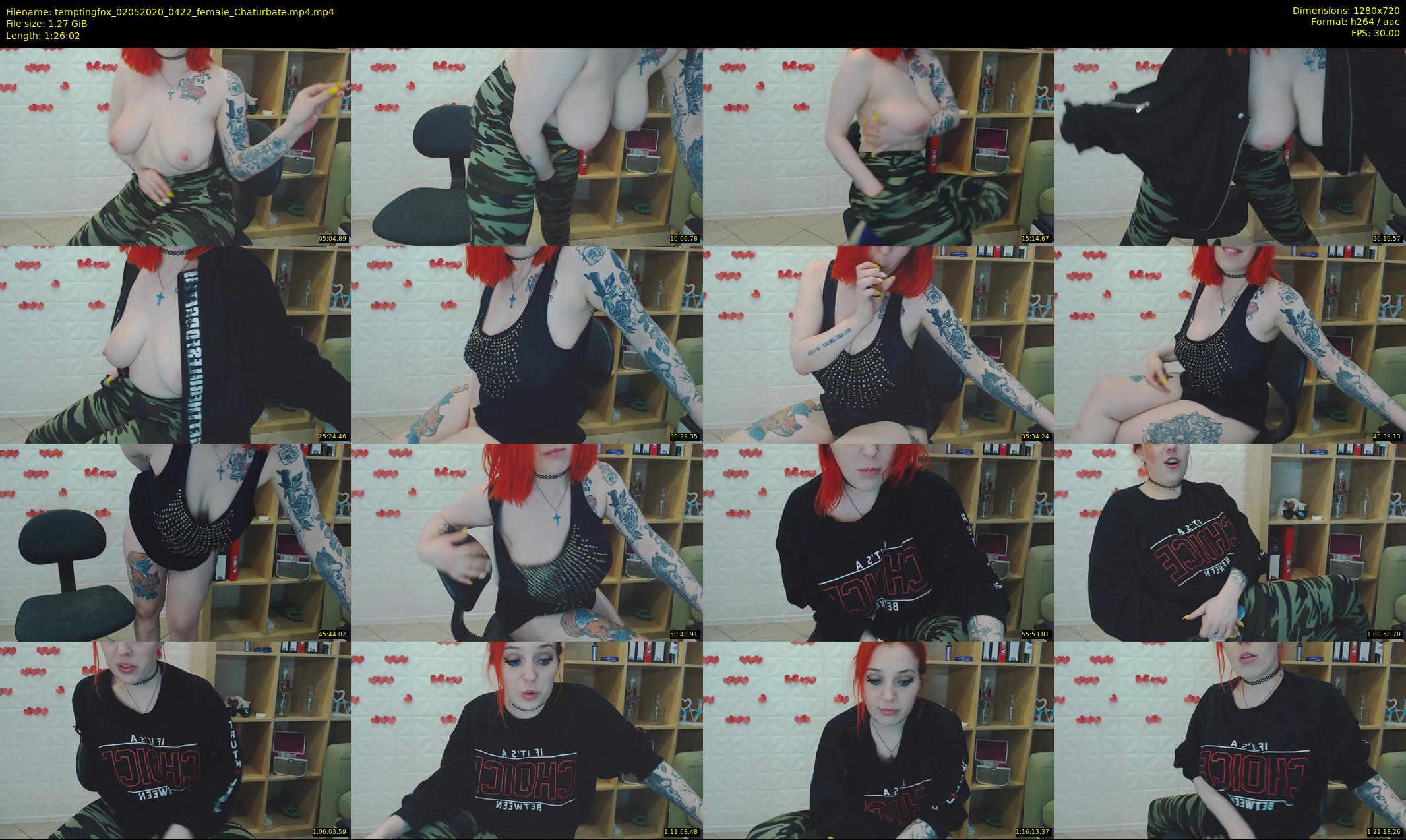 temptingfox — 87 minute Chaturbate female cam show recording, 720p, May 2, 2020