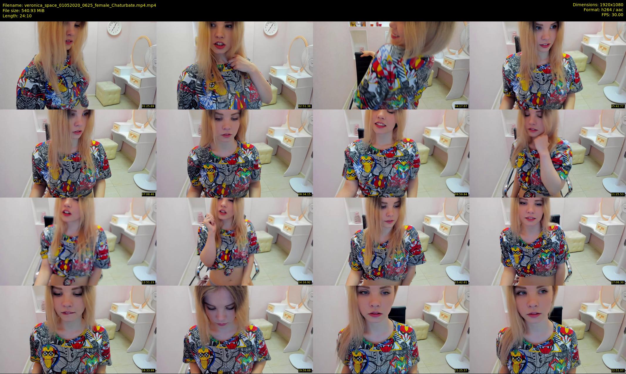 veronica_space — 25 minute Chaturbate female cam show recording, 1080p, May 1, 2020