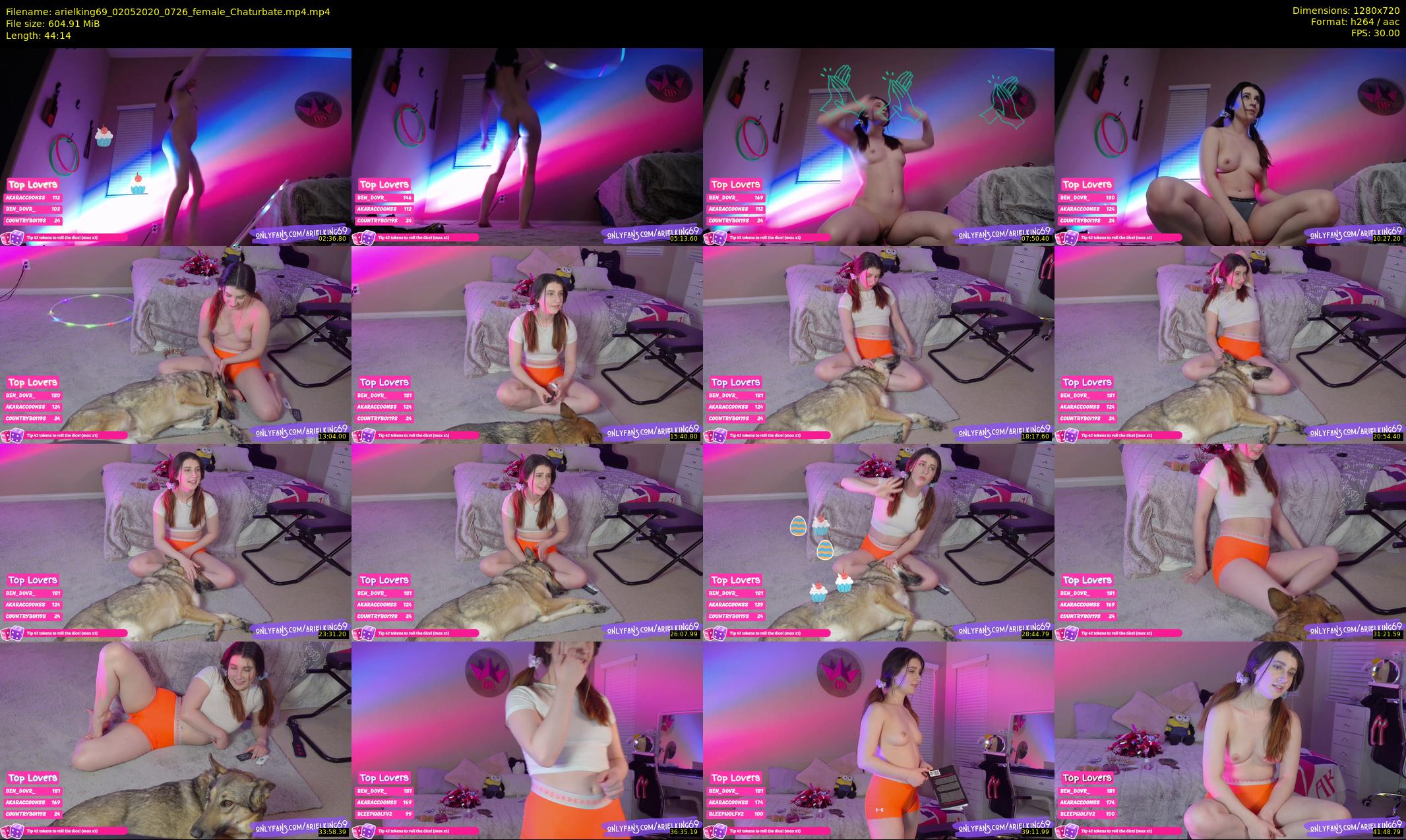 arielking69 — 45 minute Chaturbate female cam show recording, 720p, May 2, 2020
