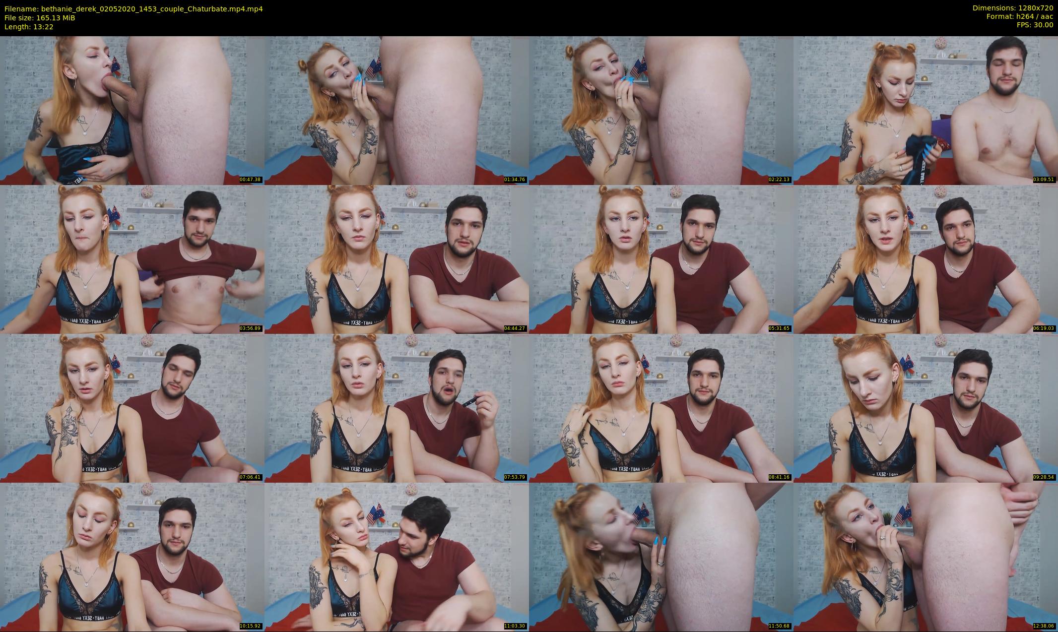 bethanie_derek — 14 minute Chaturbate couple cam show recording, 720p, May 2, 2020