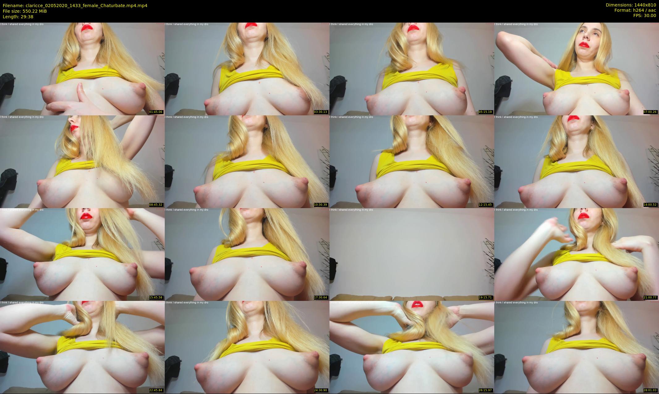 claricce — 30 minute Chaturbate female cam show recording, 720p, May 2, 2020
