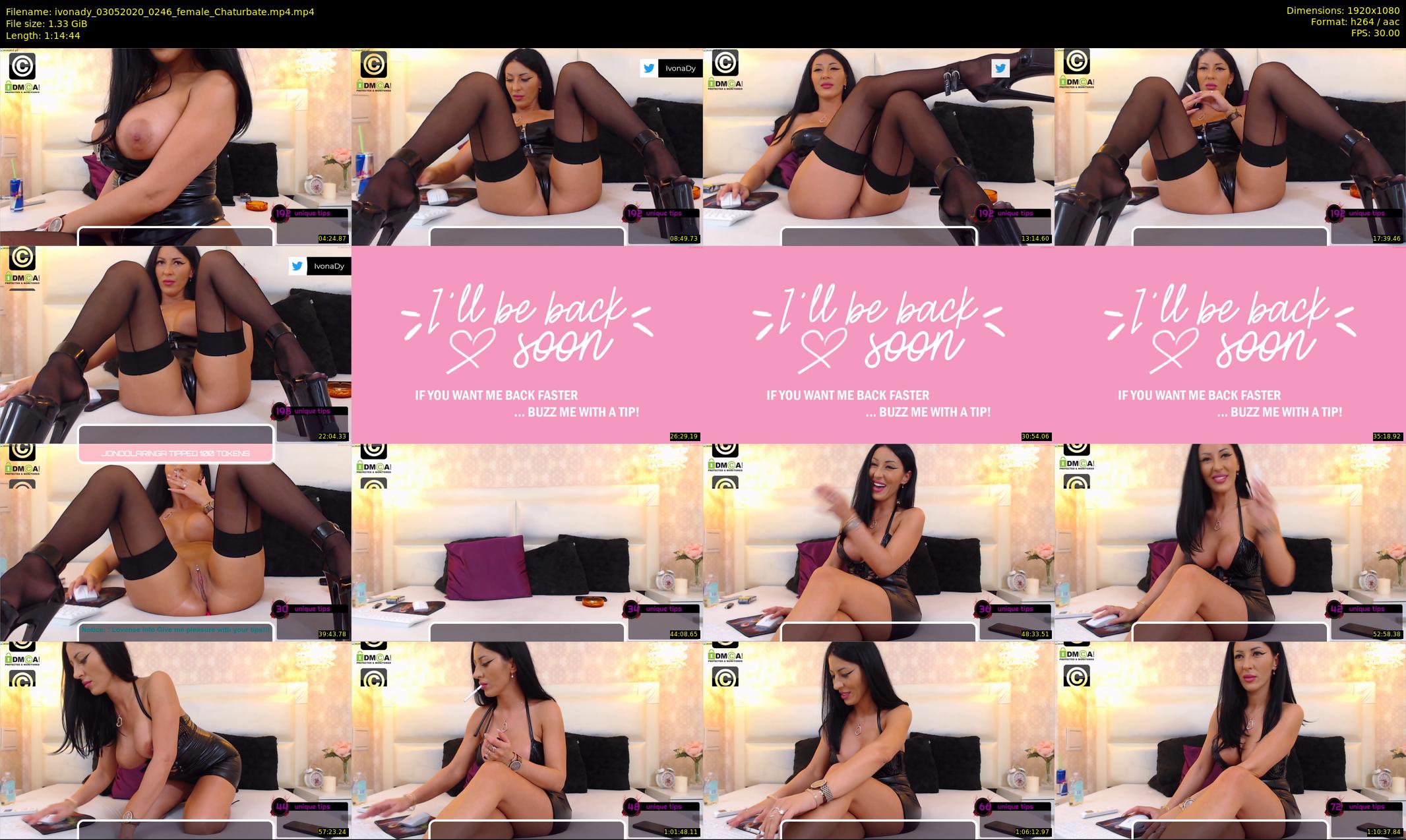 ivonady — 75 minute Chaturbate female cam show recording, 1080p, May 3, 2020