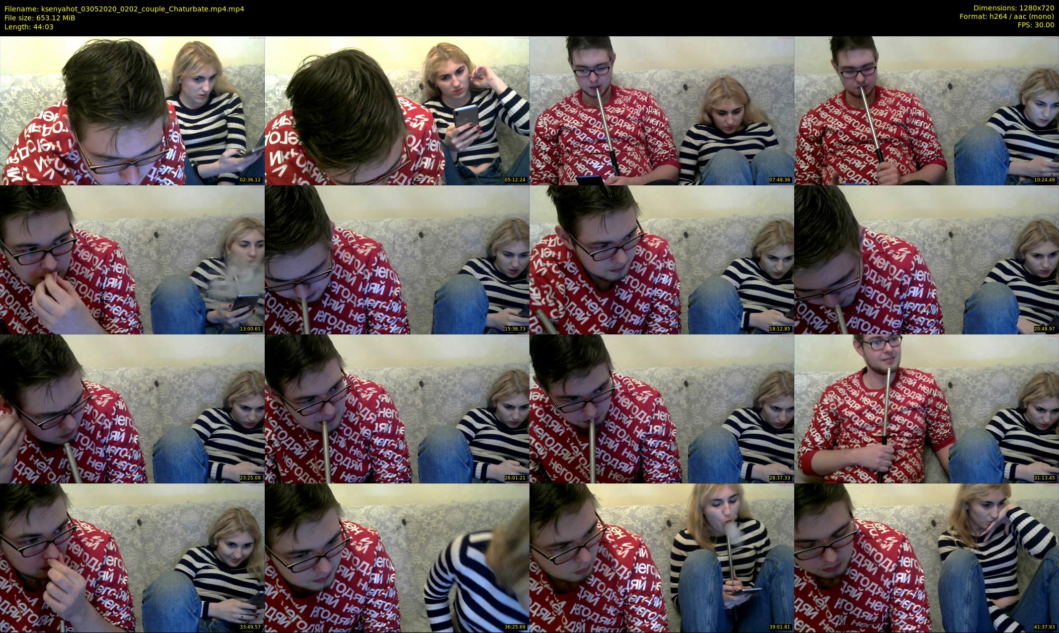 ksenyahot — 45 minute Chaturbate couple cam show recording, 720p, May 3, 2020