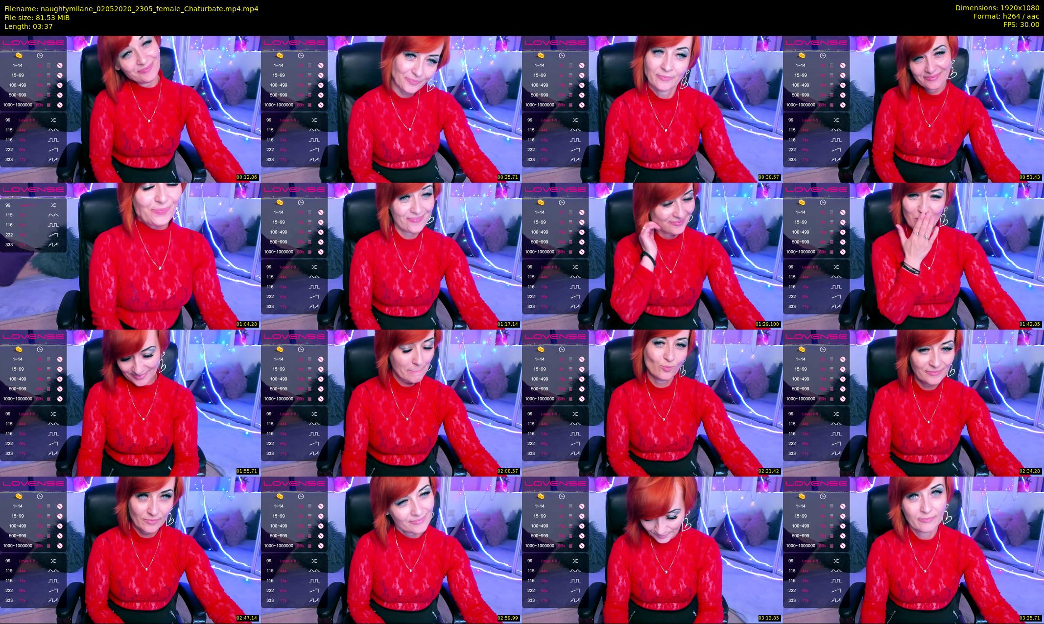 naughtymilane — 4 minute Chaturbate female cam show recording, 1080p, May 2, 2020