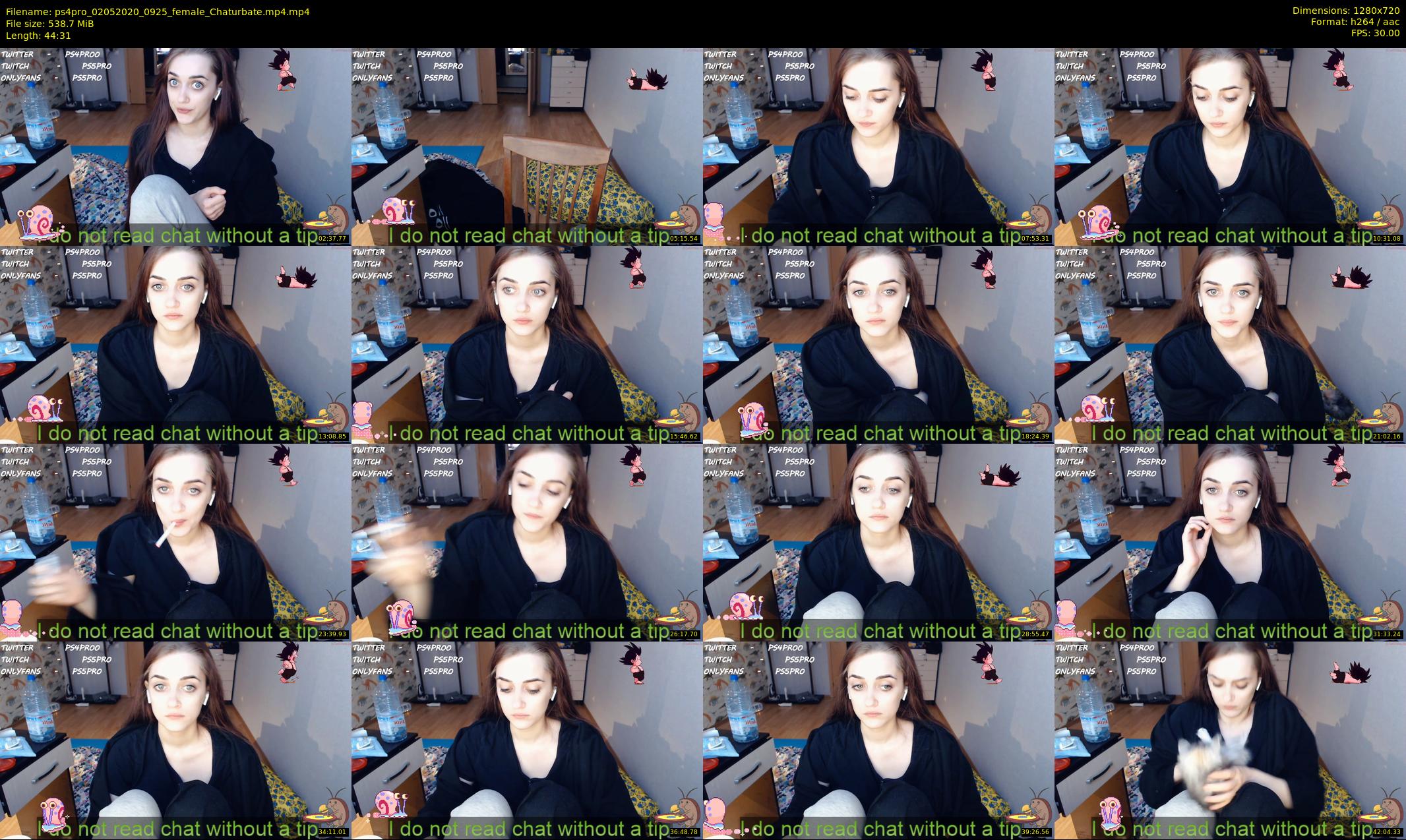 ps4pro — 45 minute Chaturbate female cam show recording, 720p, May 2, 2020