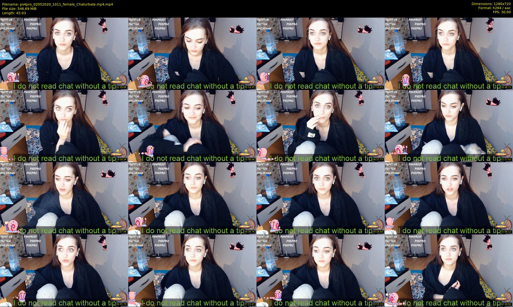 ps4pro — 46 minute Chaturbate female cam show recording, 720p, May 2, 2020