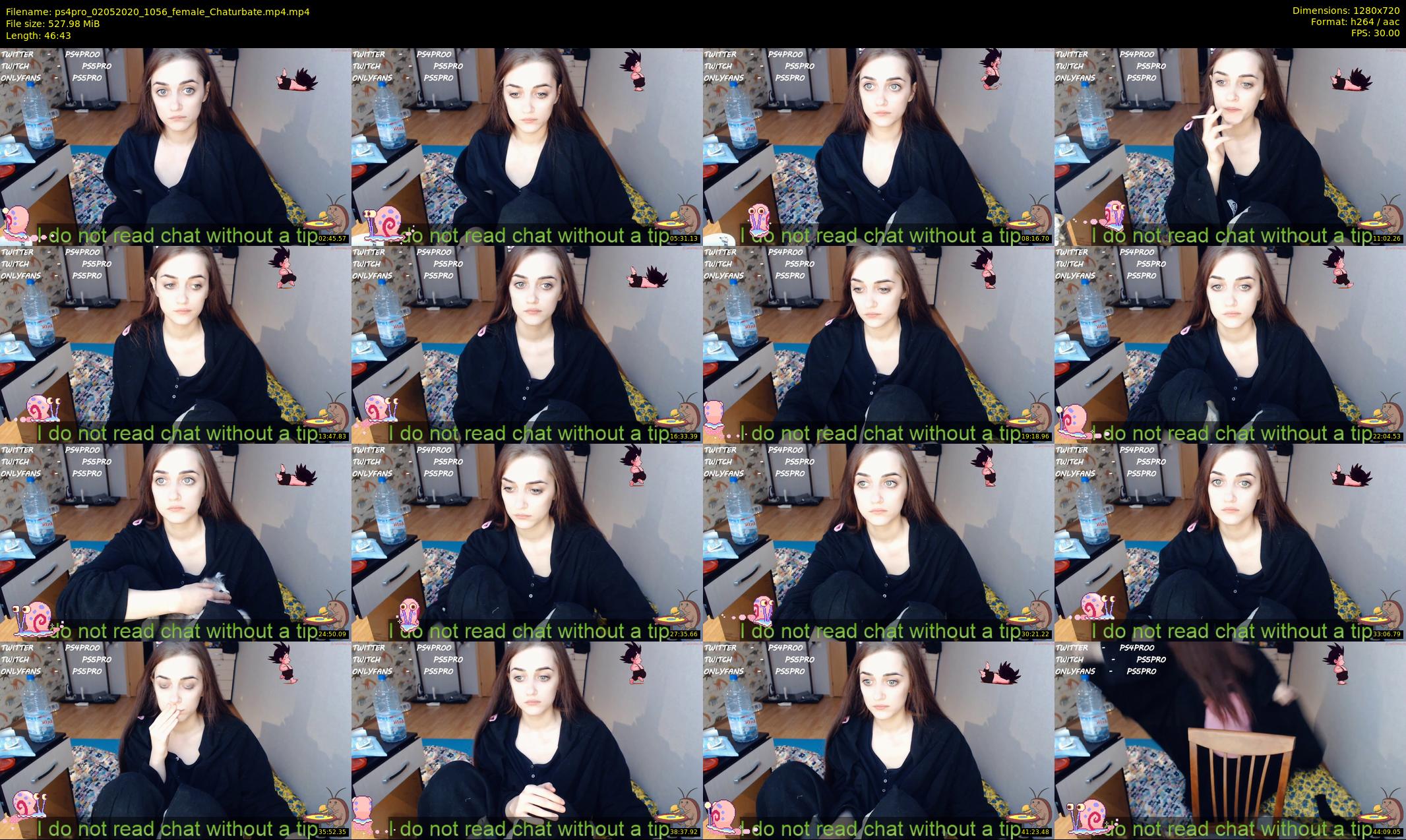 ps4pro — 47 minute Chaturbate female cam show recording, 720p, May 2, 2020