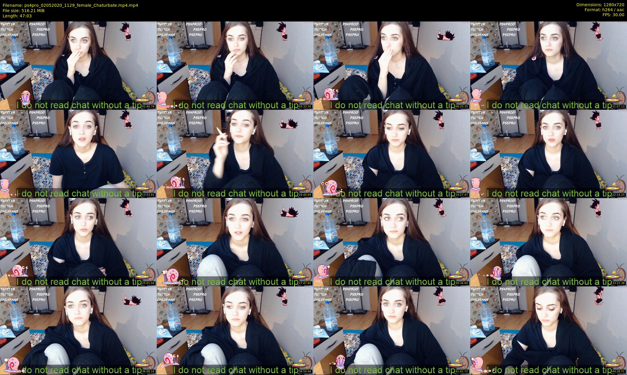 ps4pro — 48 minute Chaturbate female cam show recording, 720p, May 2, 2020