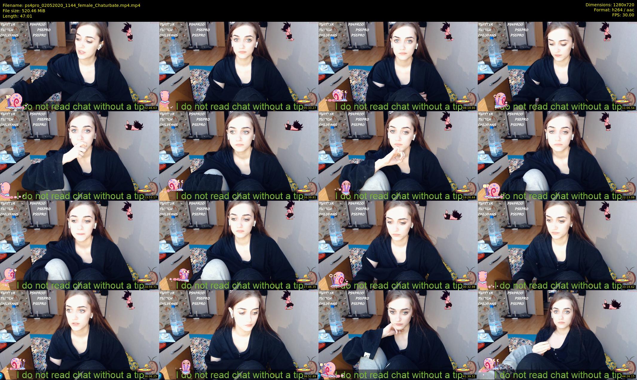 ps4pro — 48 minute Chaturbate female cam show recording, 720p, May 2, 2020