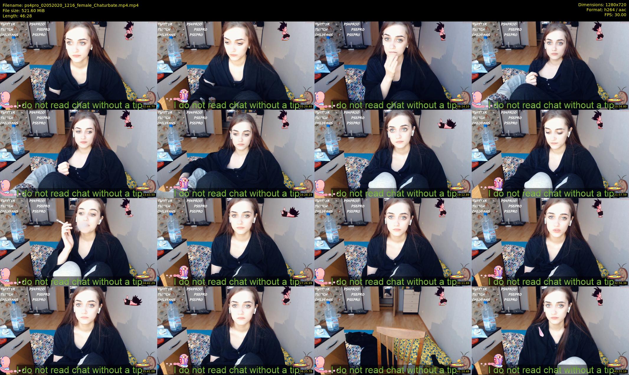 ps4pro — 47 minute Chaturbate female cam show recording, 720p, May 2, 2020