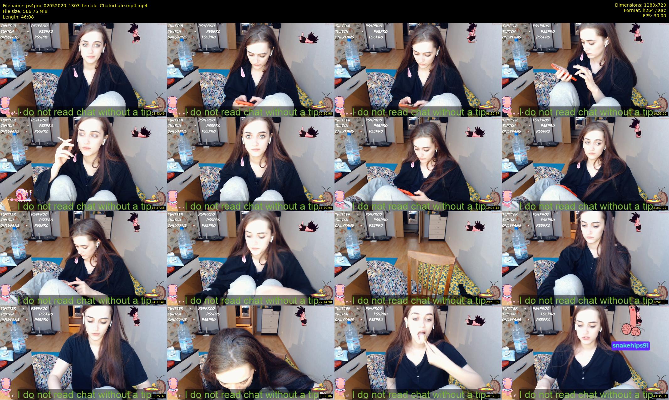 ps4pro — 47 minute Chaturbate female cam show recording, 720p, May 2, 2020
