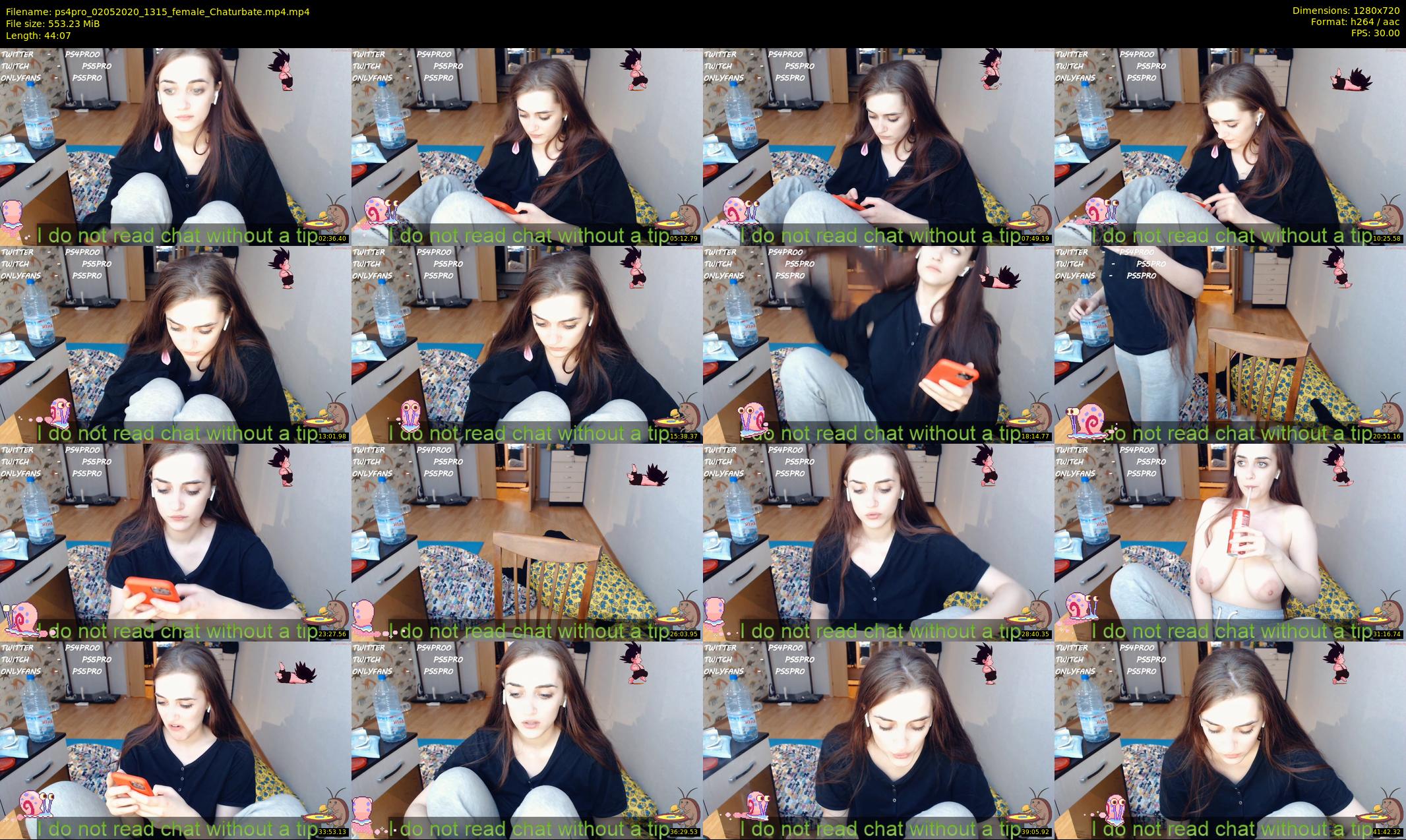 ps4pro — 45 minute Chaturbate female cam show recording, 720p, May 2, 2020