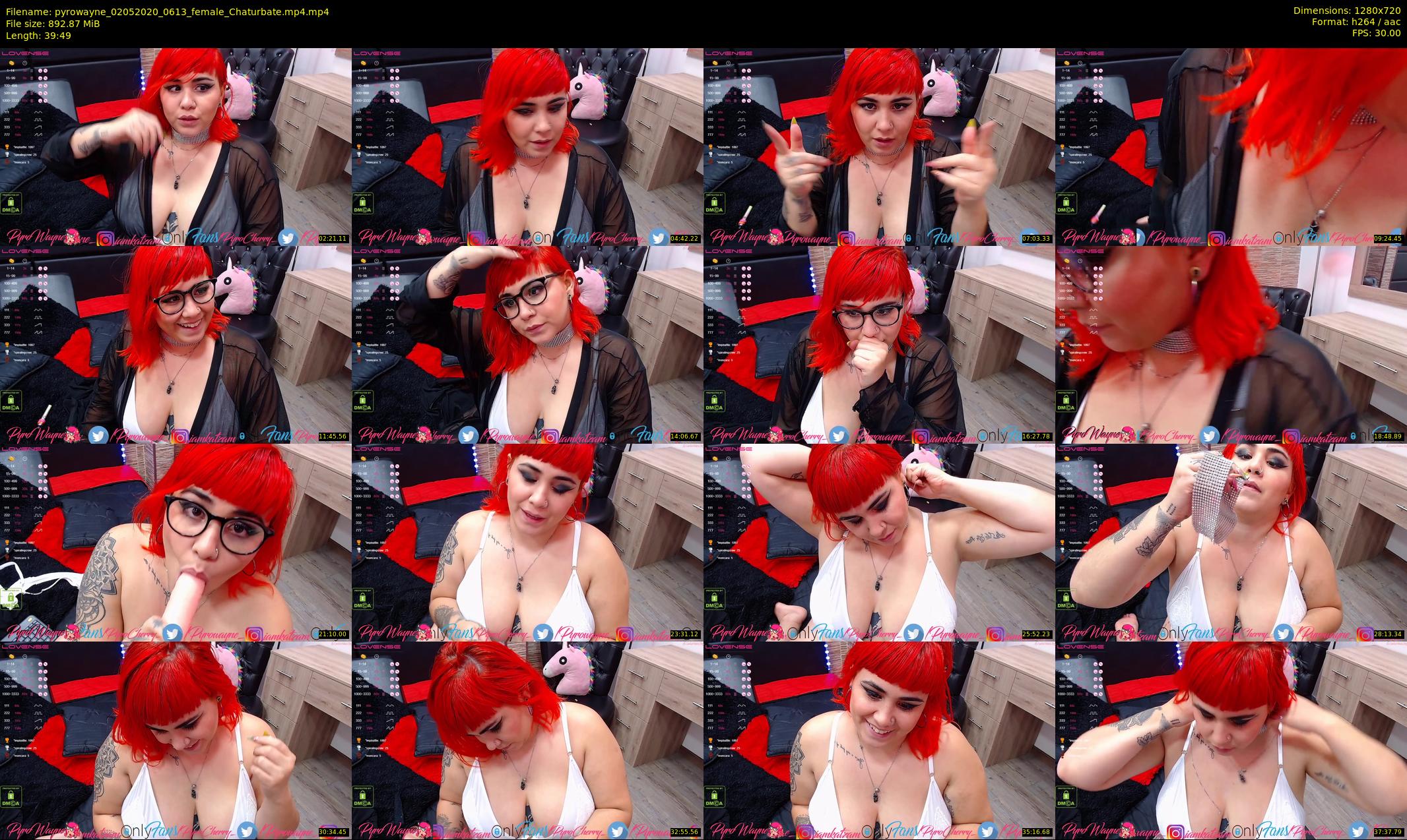 pyrowayne — 40 minute Chaturbate female cam show recording, 720p, May 2, 2020