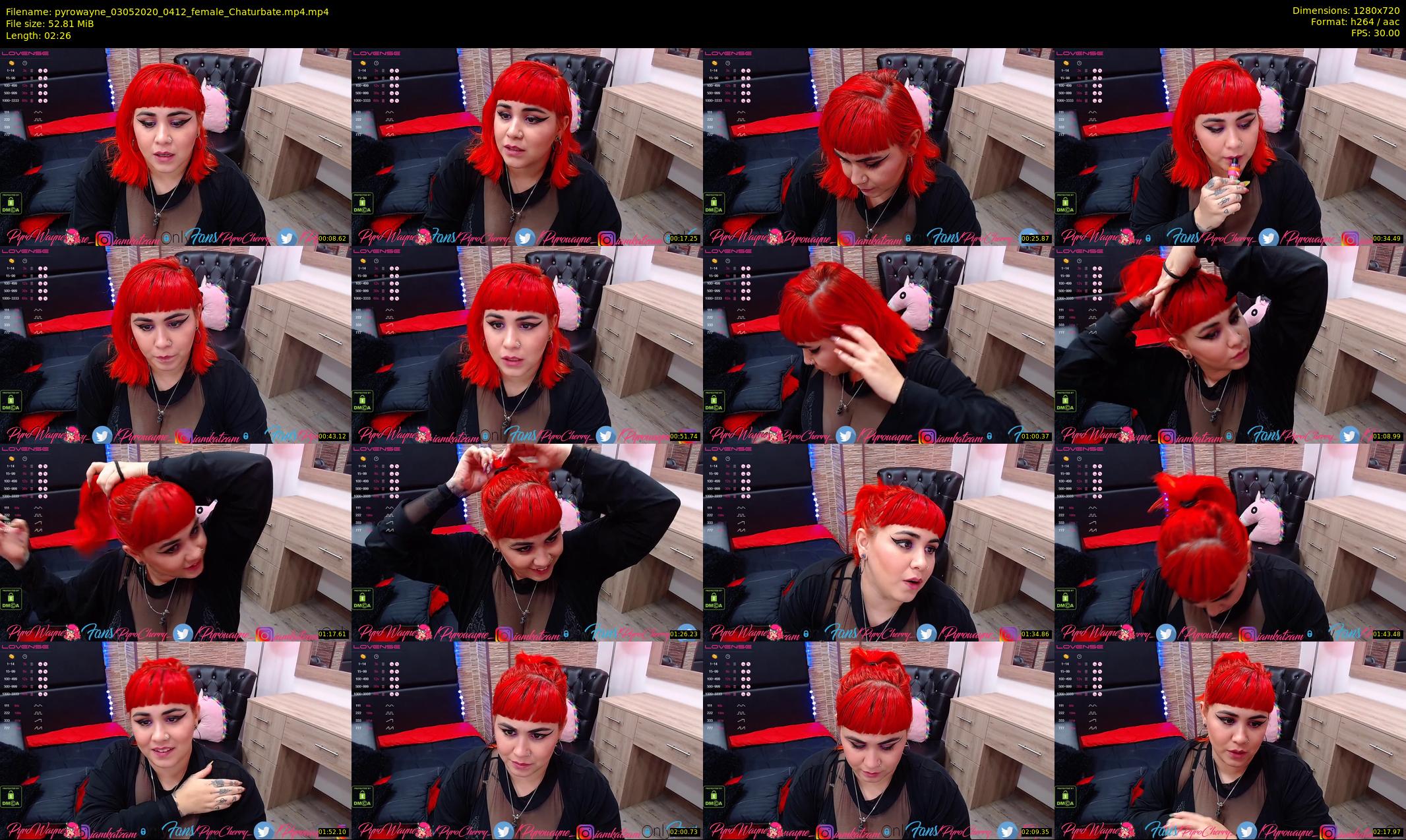 pyrowayne — 3 minute Chaturbate female cam show recording, 720p, May 3, 2020